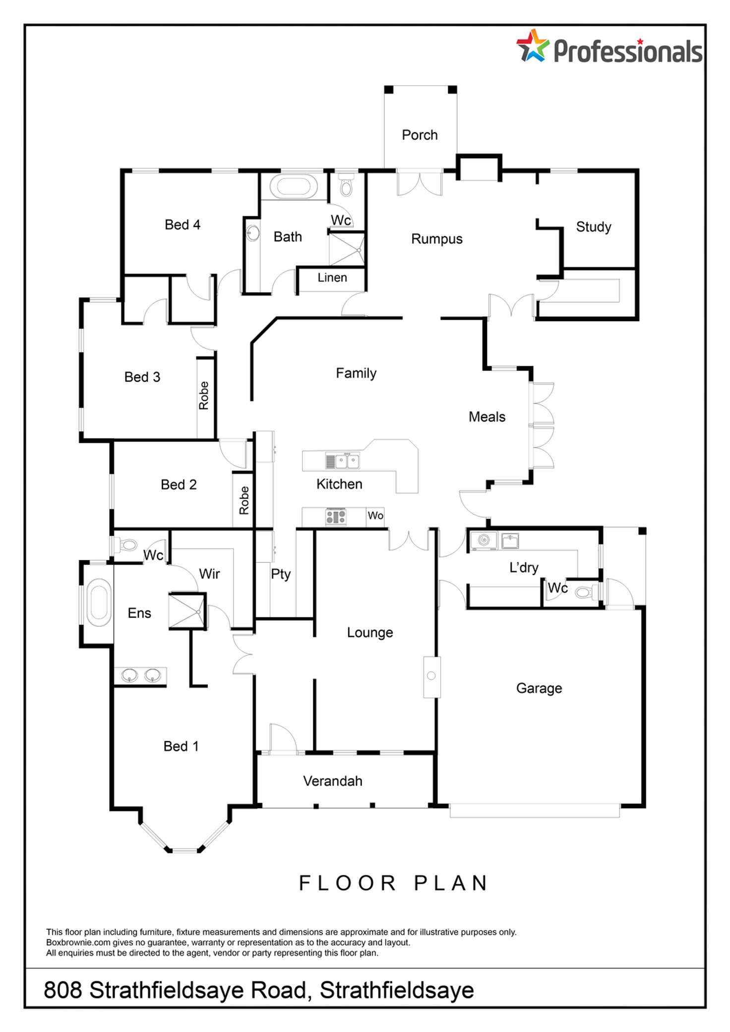 Floorplan of Homely house listing, 808 Strathfieldsaye Road, Strathfieldsaye VIC 3551