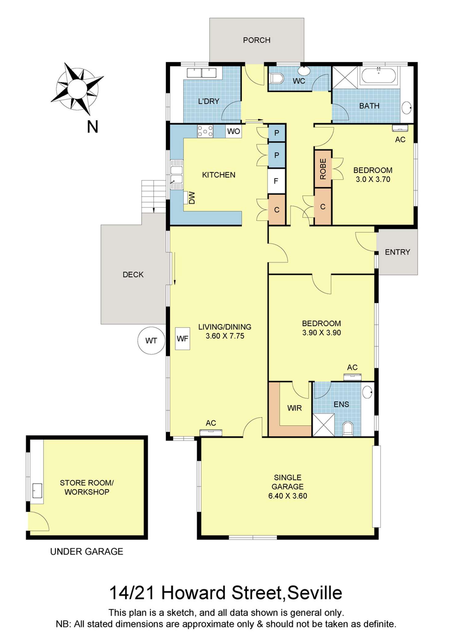 Floorplan of Homely house listing, 14/21 Howard Street, Seville VIC 3139
