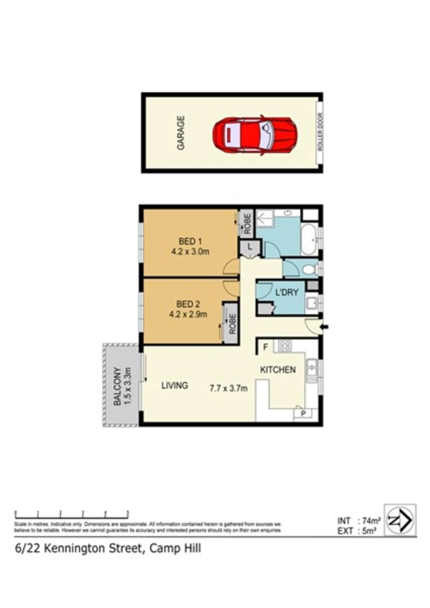 Floorplan of Homely apartment listing, 6/22 Kennington Road, Camp Hill QLD 4152
