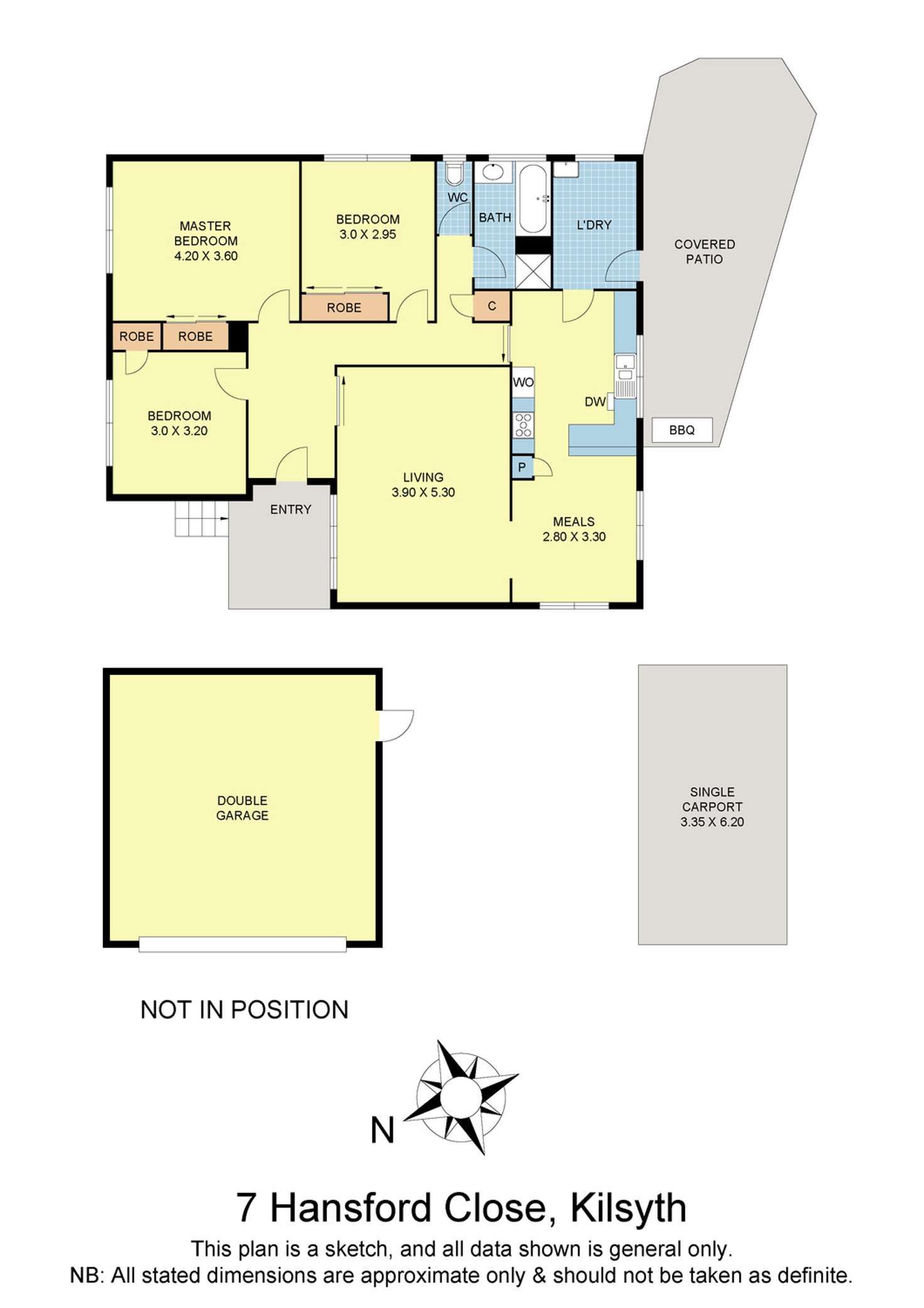 Floorplan of Homely house listing, 7 Hansford Close, Kilsyth VIC 3137