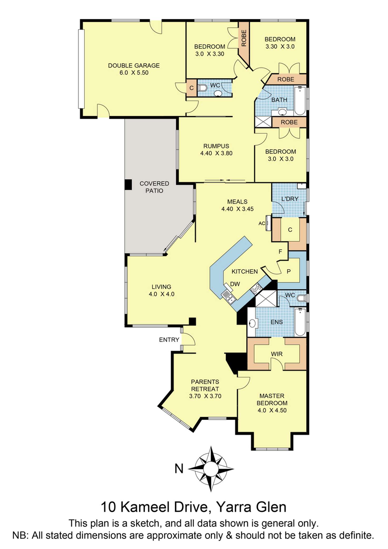 Floorplan of Homely house listing, 10 Kameel Drive, Yarra Glen VIC 3775