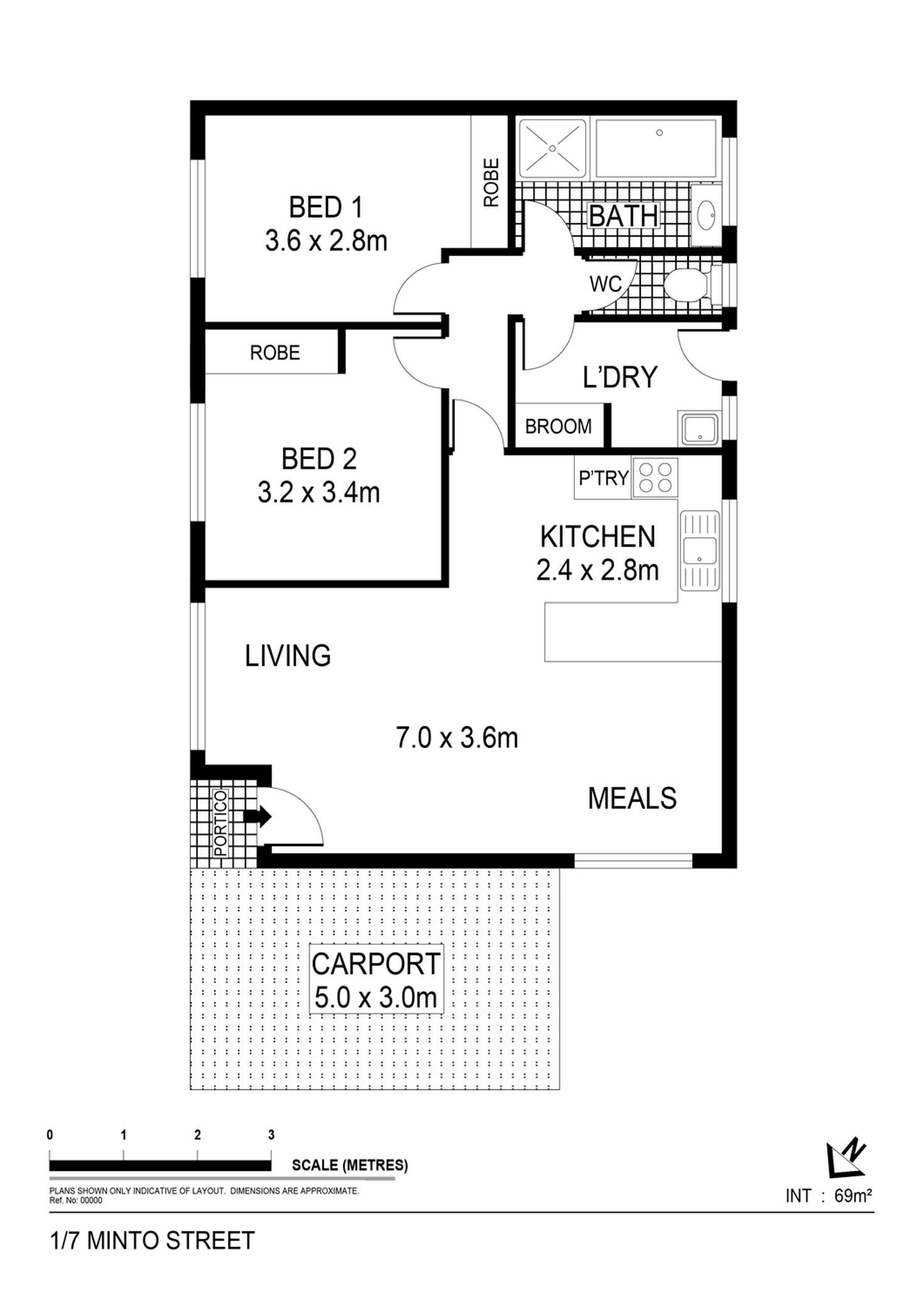 Floorplan of Homely house listing, 1/7 Minto Street, Quarry Hill VIC 3550