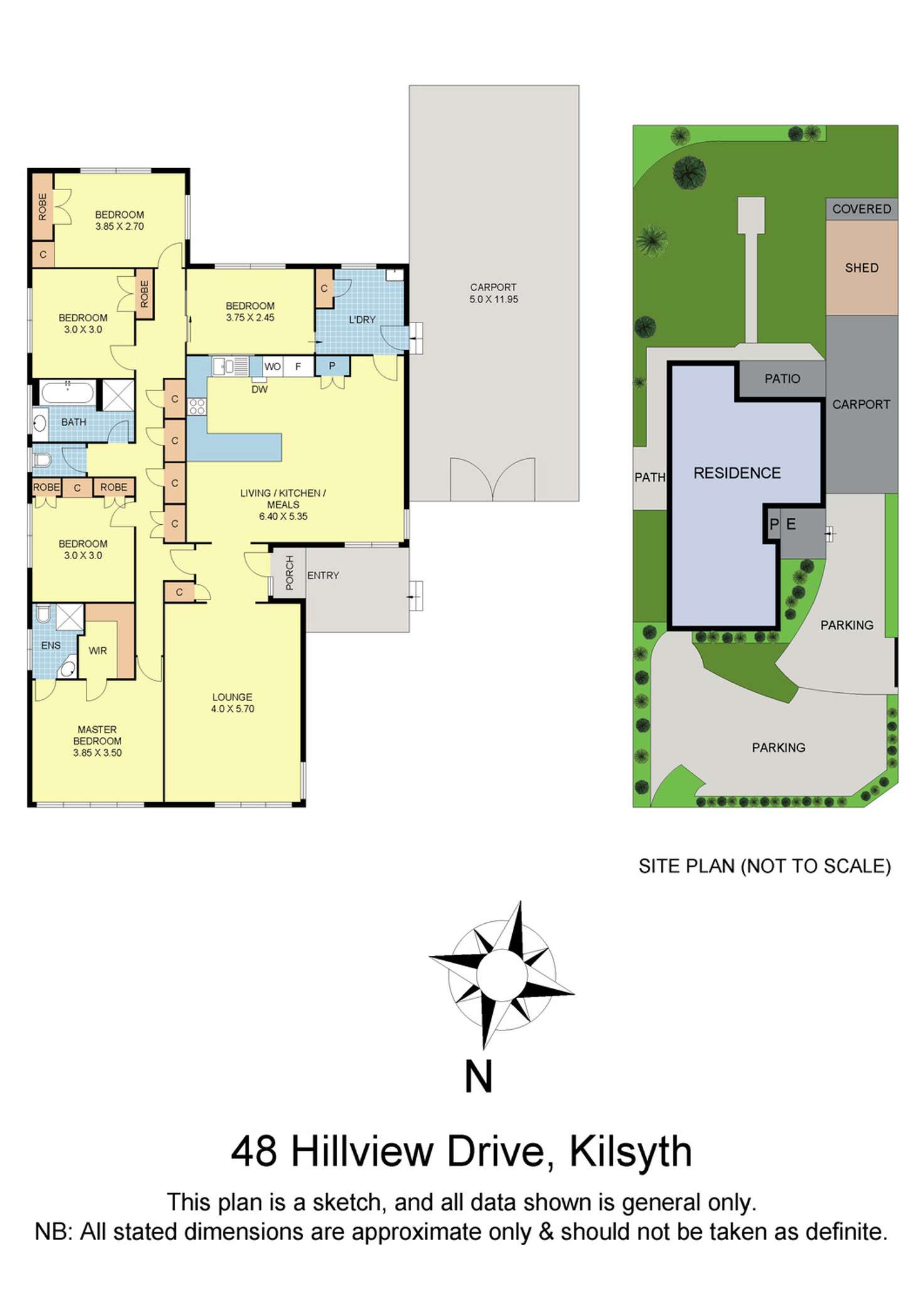Floorplan of Homely house listing, 48 Hillview Drive, Kilsyth VIC 3137