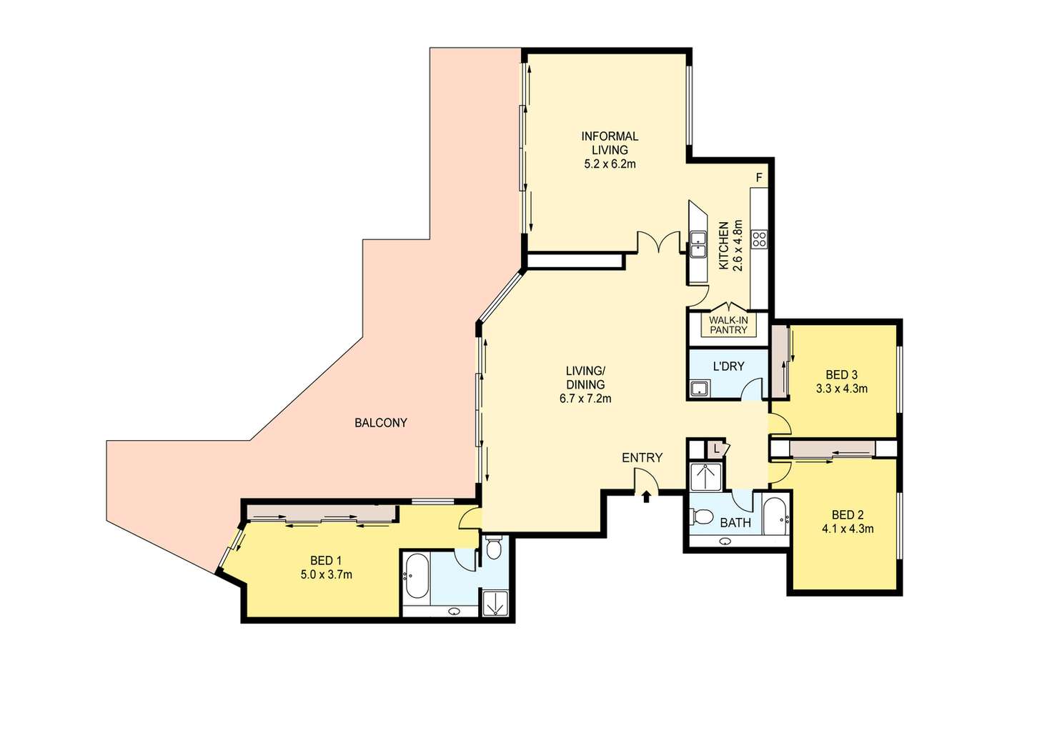 Floorplan of Homely apartment listing, 1002/97-99 John Whiteway Drive, Gosford NSW 2250