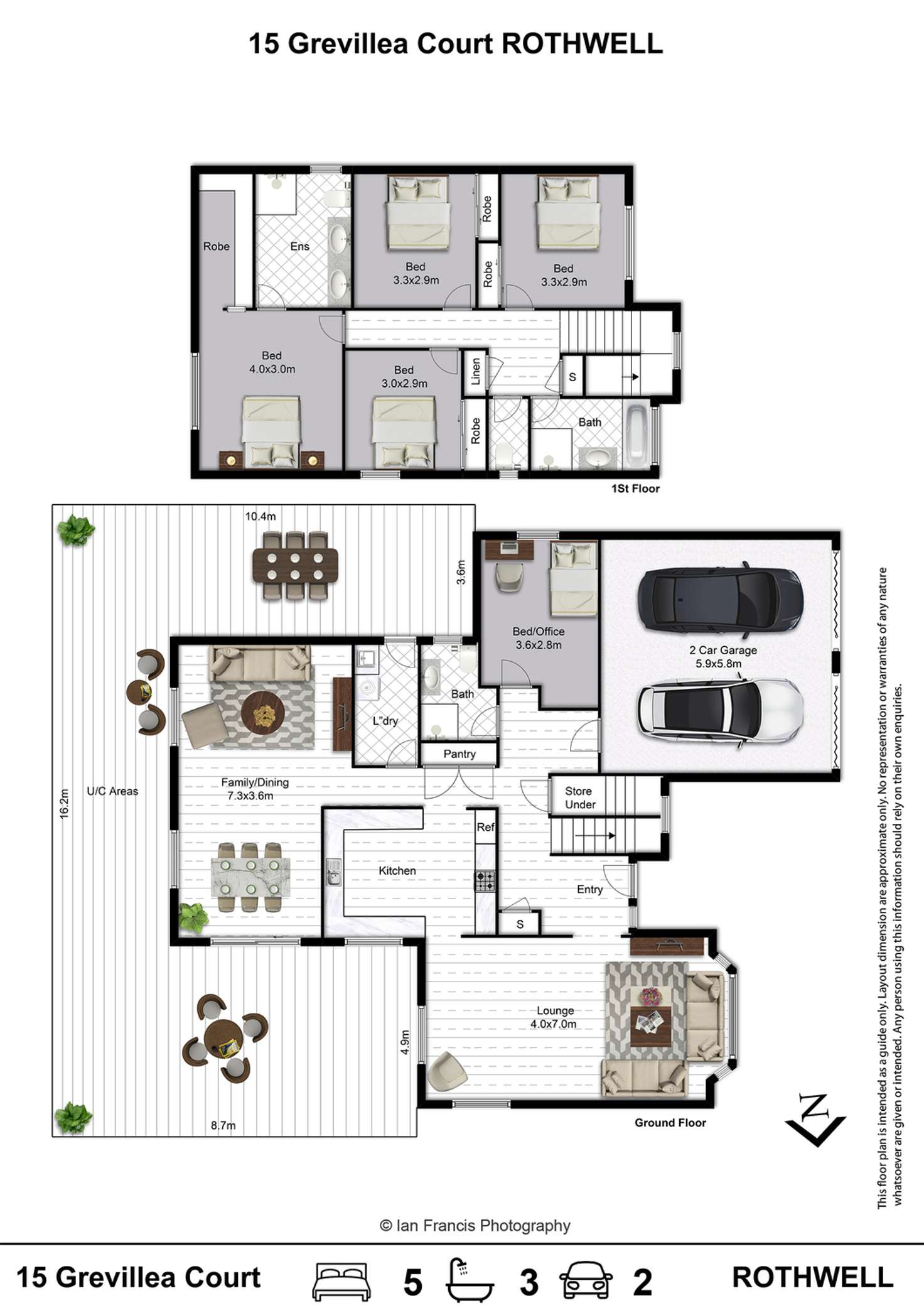 Floorplan of Homely house listing, 15 Grevillea Court, Rothwell QLD 4022