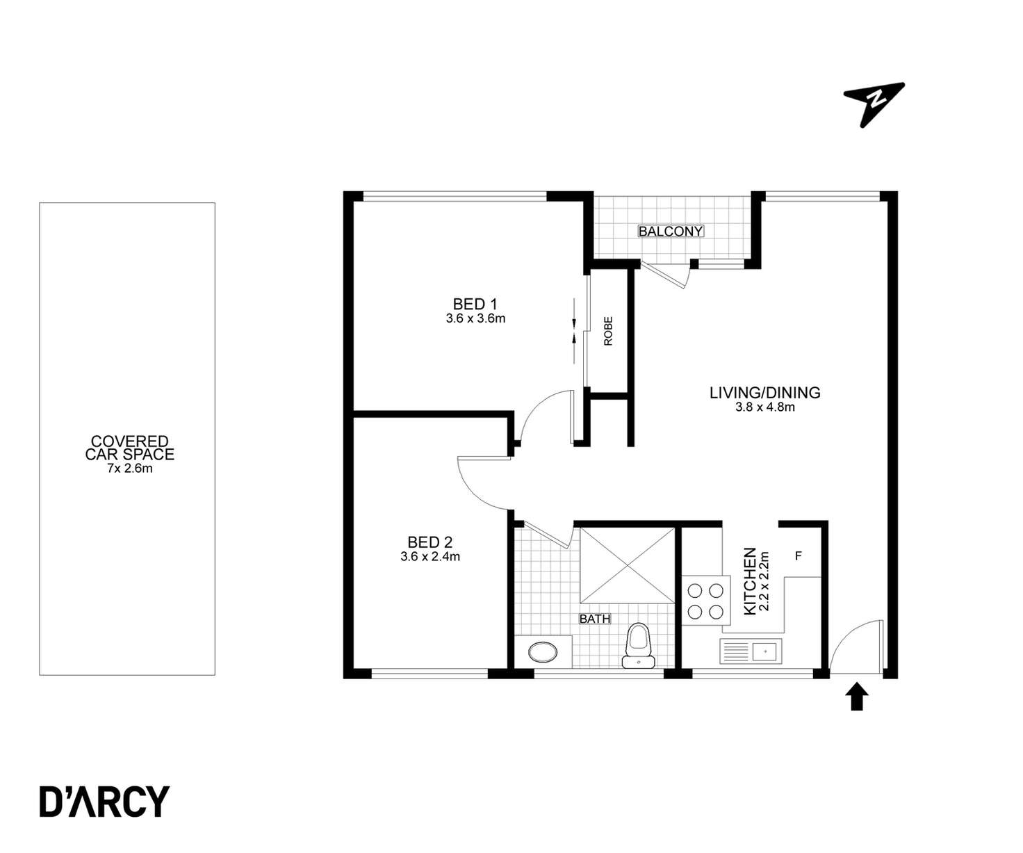 Floorplan of Homely unit listing, 1/254 Newmarket Road, Wilston QLD 4051