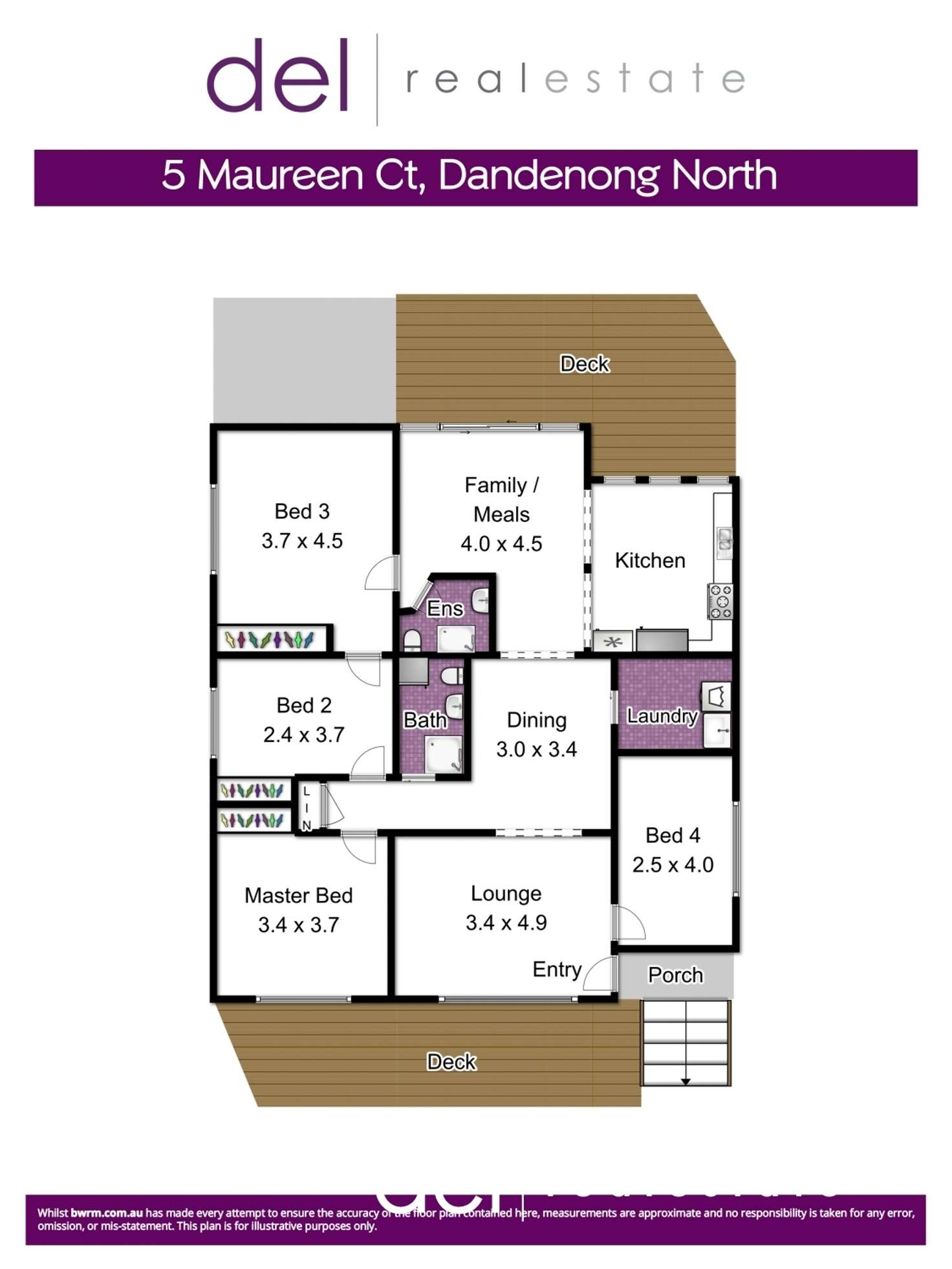 Floorplan of Homely house listing, 5 Maureen Court, Dandenong North VIC 3175