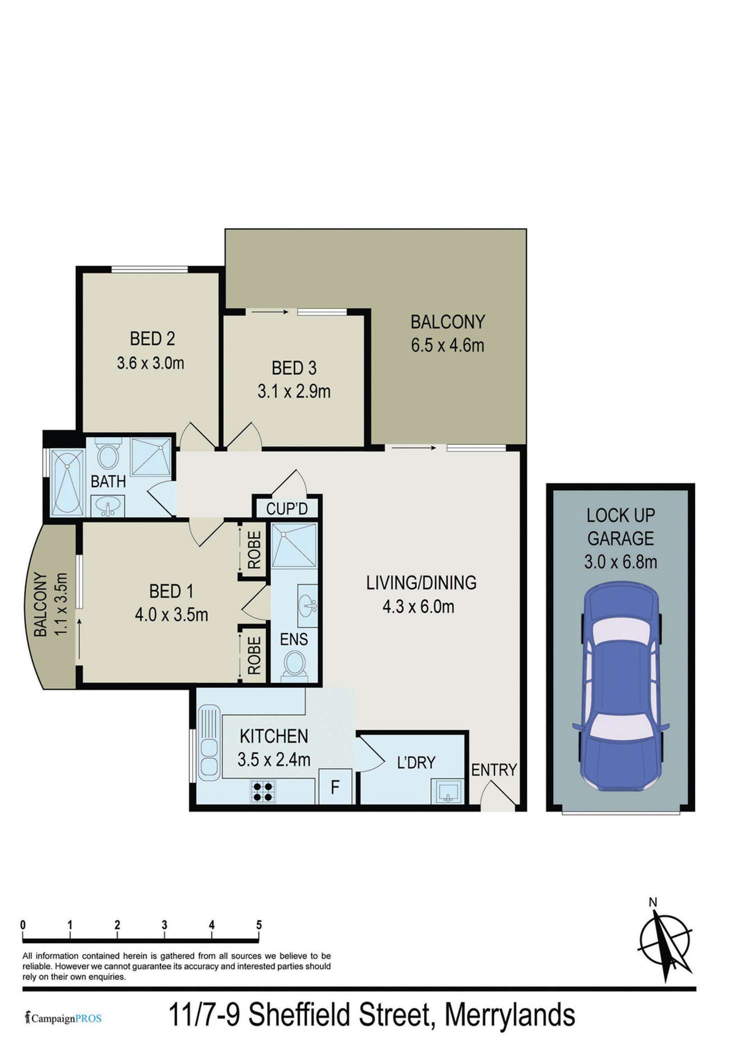 Floorplan of Homely apartment listing, 11/7-9 Sheffield Street, Merrylands NSW 2160