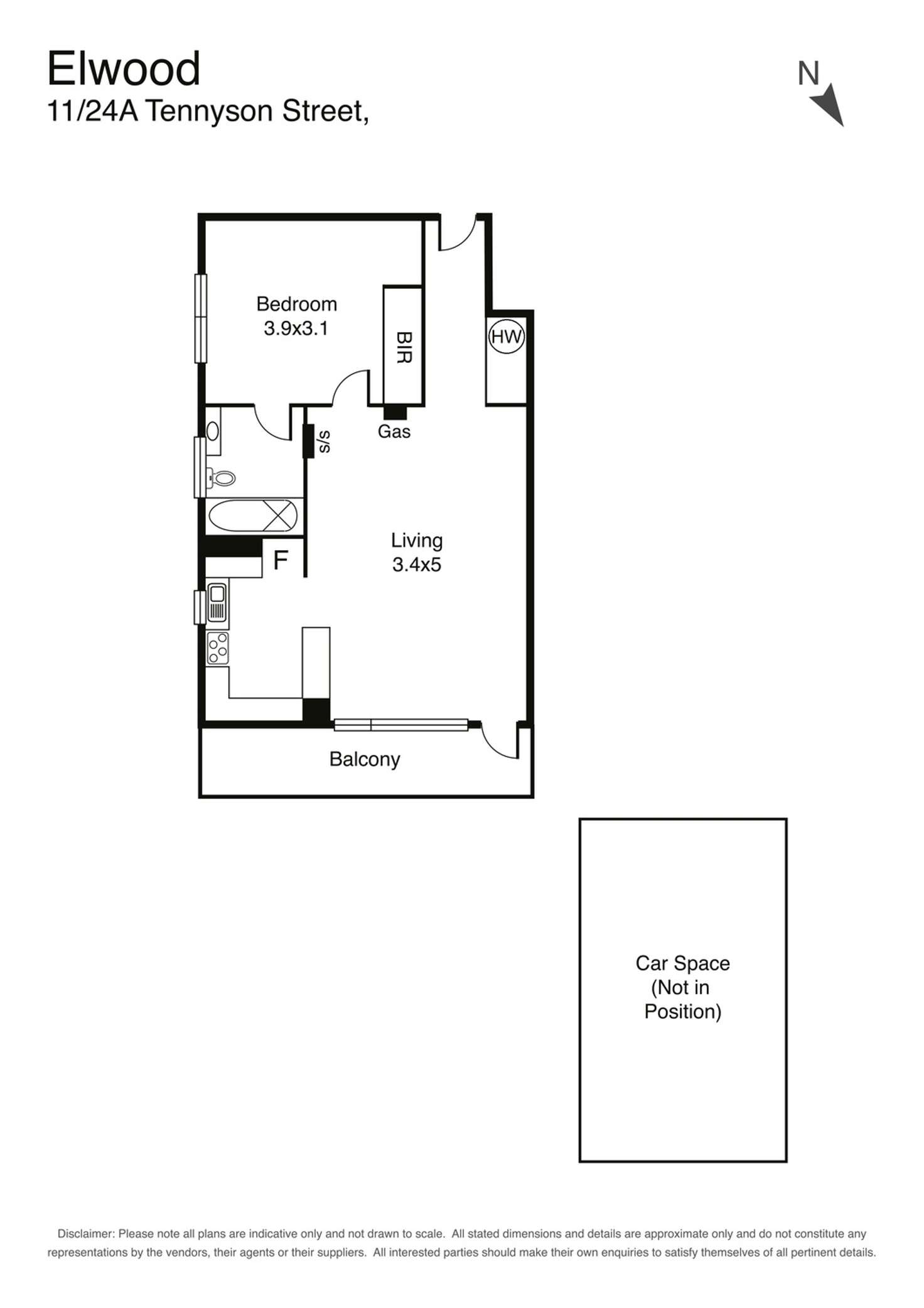 Floorplan of Homely apartment listing, 11/24A Tennyson Street, Elwood VIC 3184