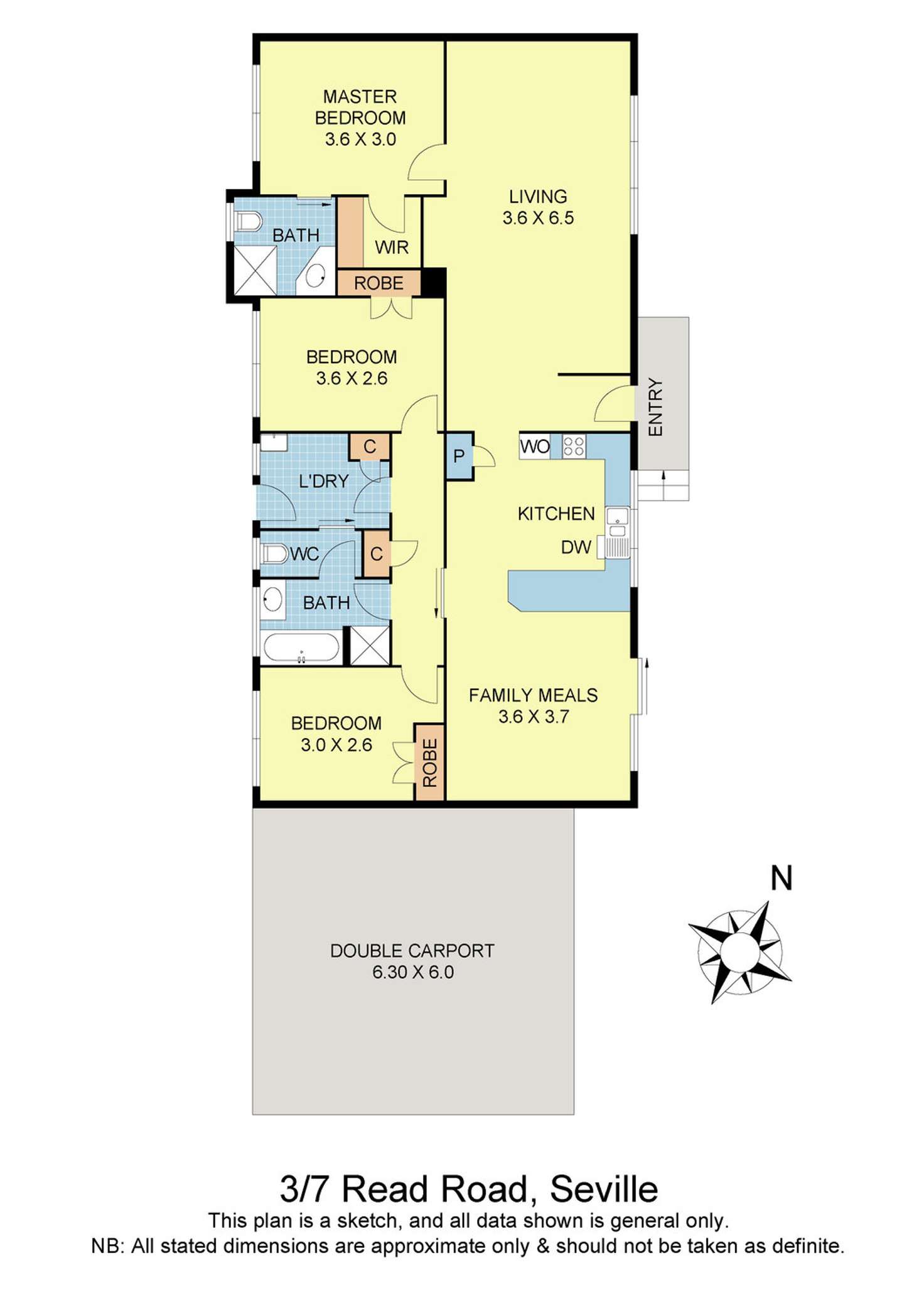 Floorplan of Homely unit listing, 3/7 Read Road, Seville VIC 3139