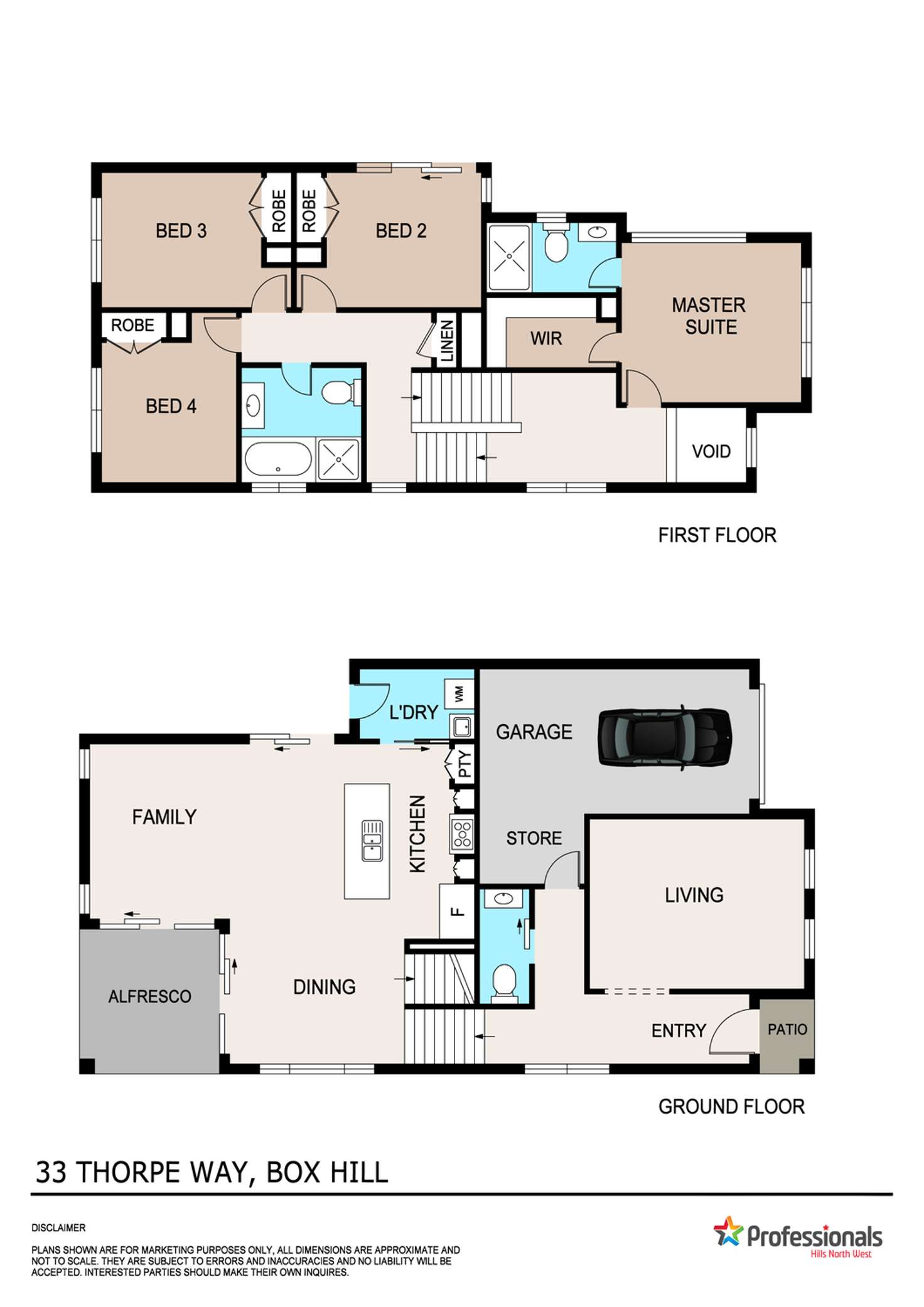 Floorplan of Homely house listing, 33 Thorpe Way, Box Hill NSW 2765
