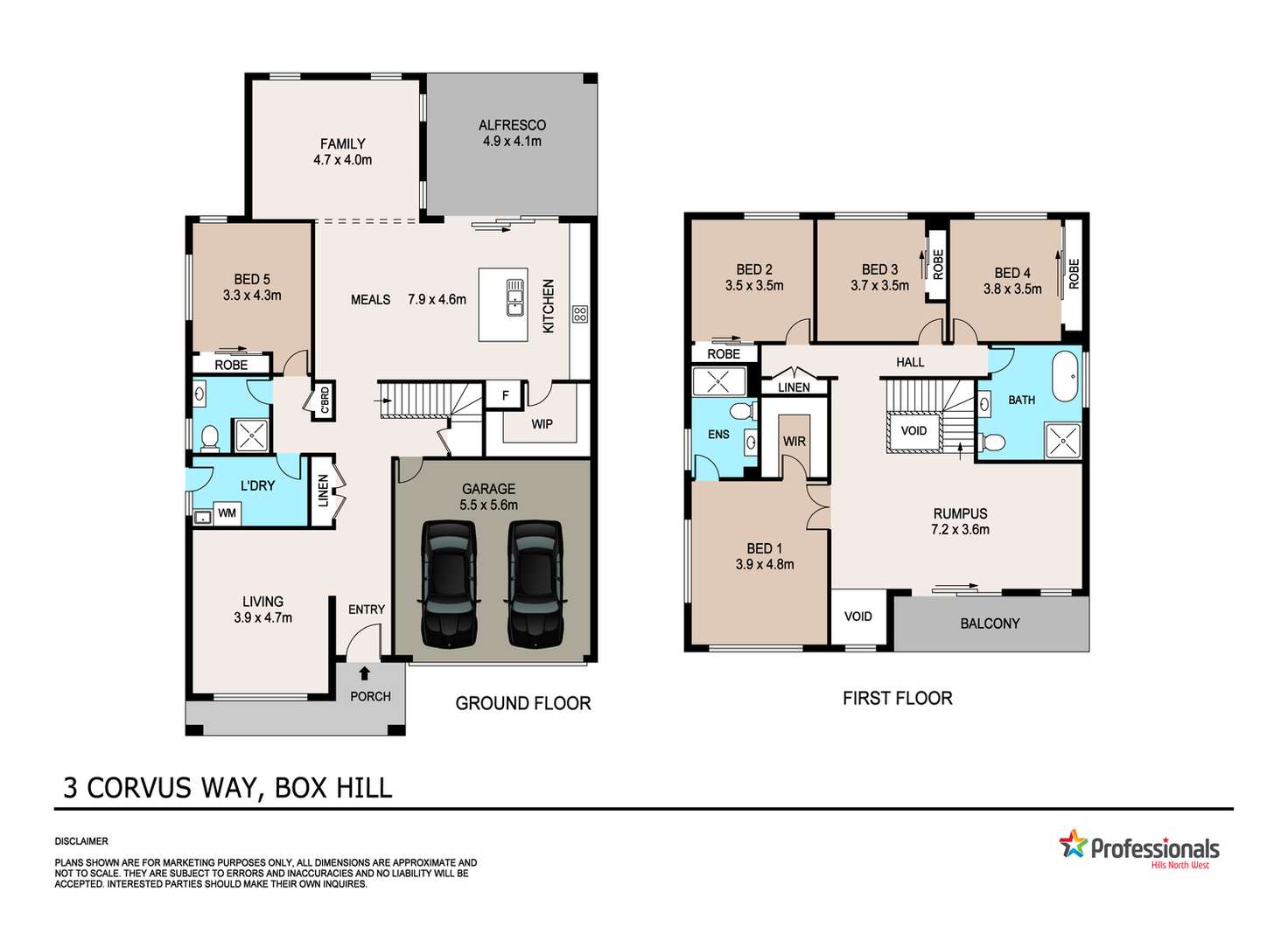 Floorplan of Homely house listing, 3 Corvus Way, Box Hill NSW 2765