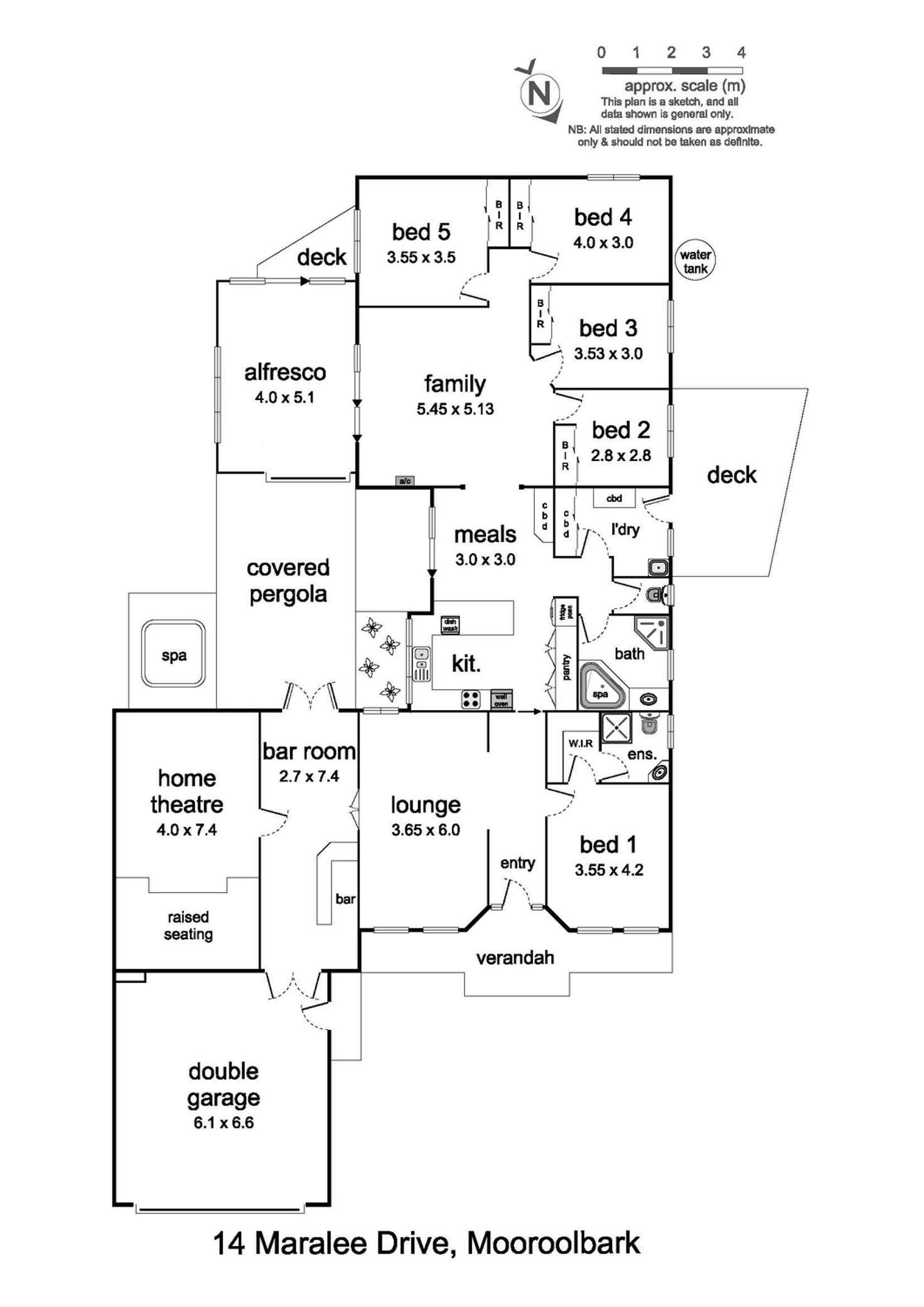 Floorplan of Homely house listing, 14 Maralee Drive, Mooroolbark VIC 3138