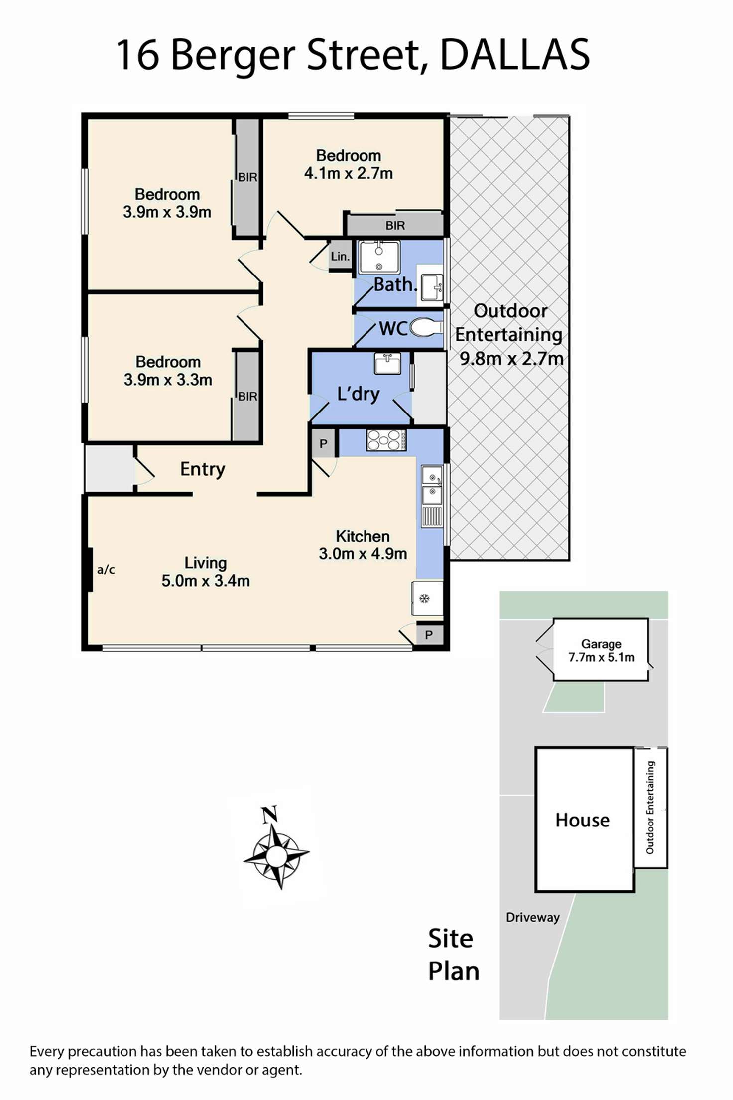 Floorplan of Homely house listing, 16 Berger Street, Dallas VIC 3047