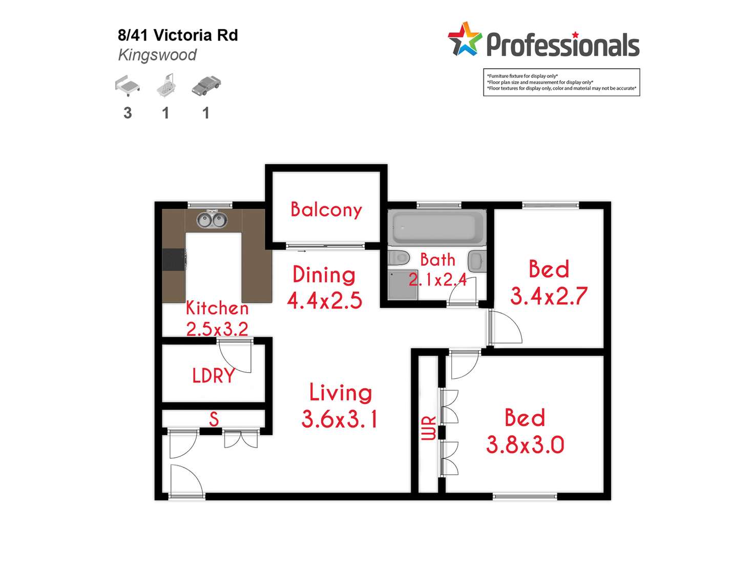 Floorplan of Homely unit listing, 8/41-43 Victoria Street, Werrington NSW 2747