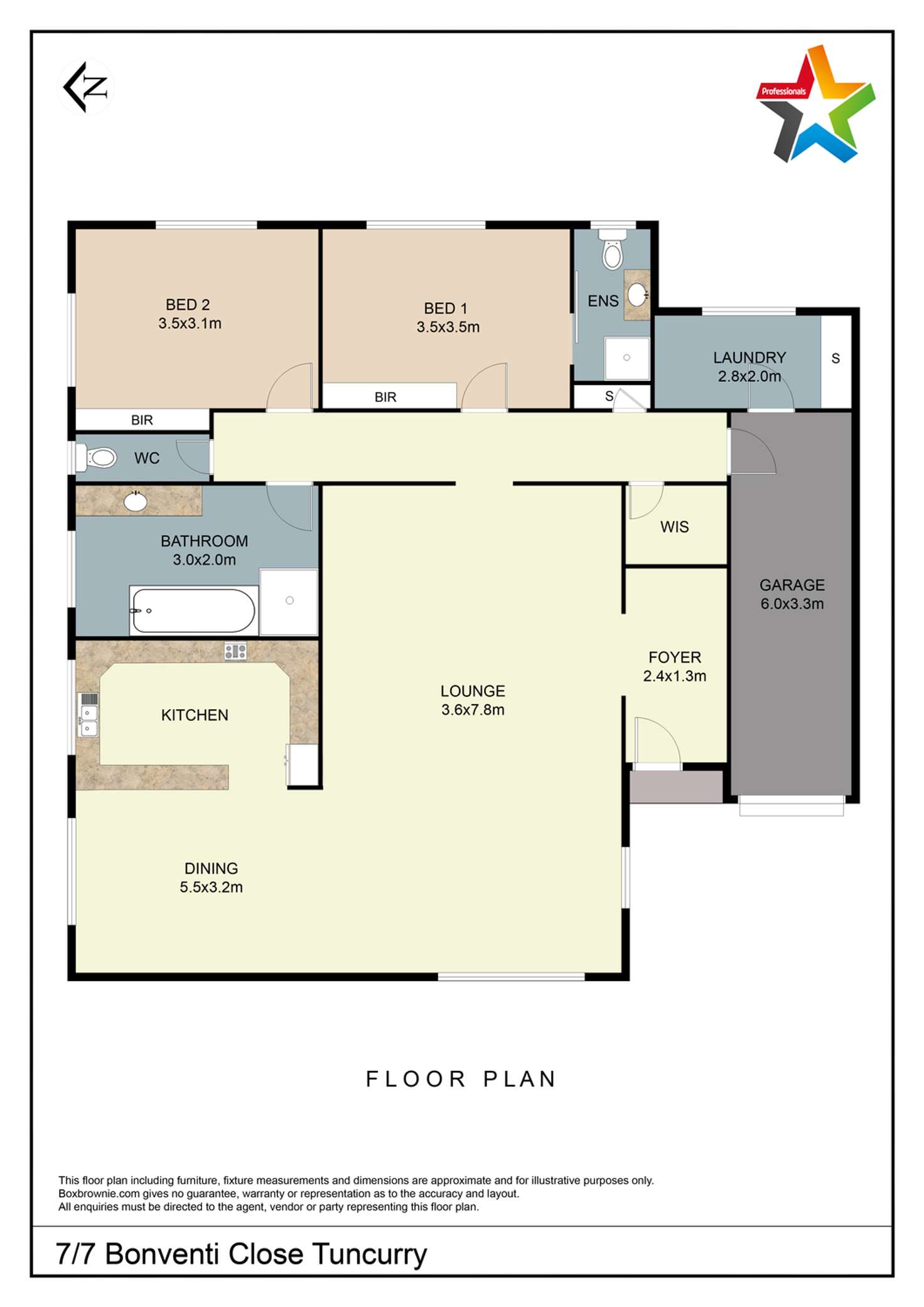 Floorplan of Homely villa listing, 7/7 Bonventi Close, Tuncurry NSW 2428