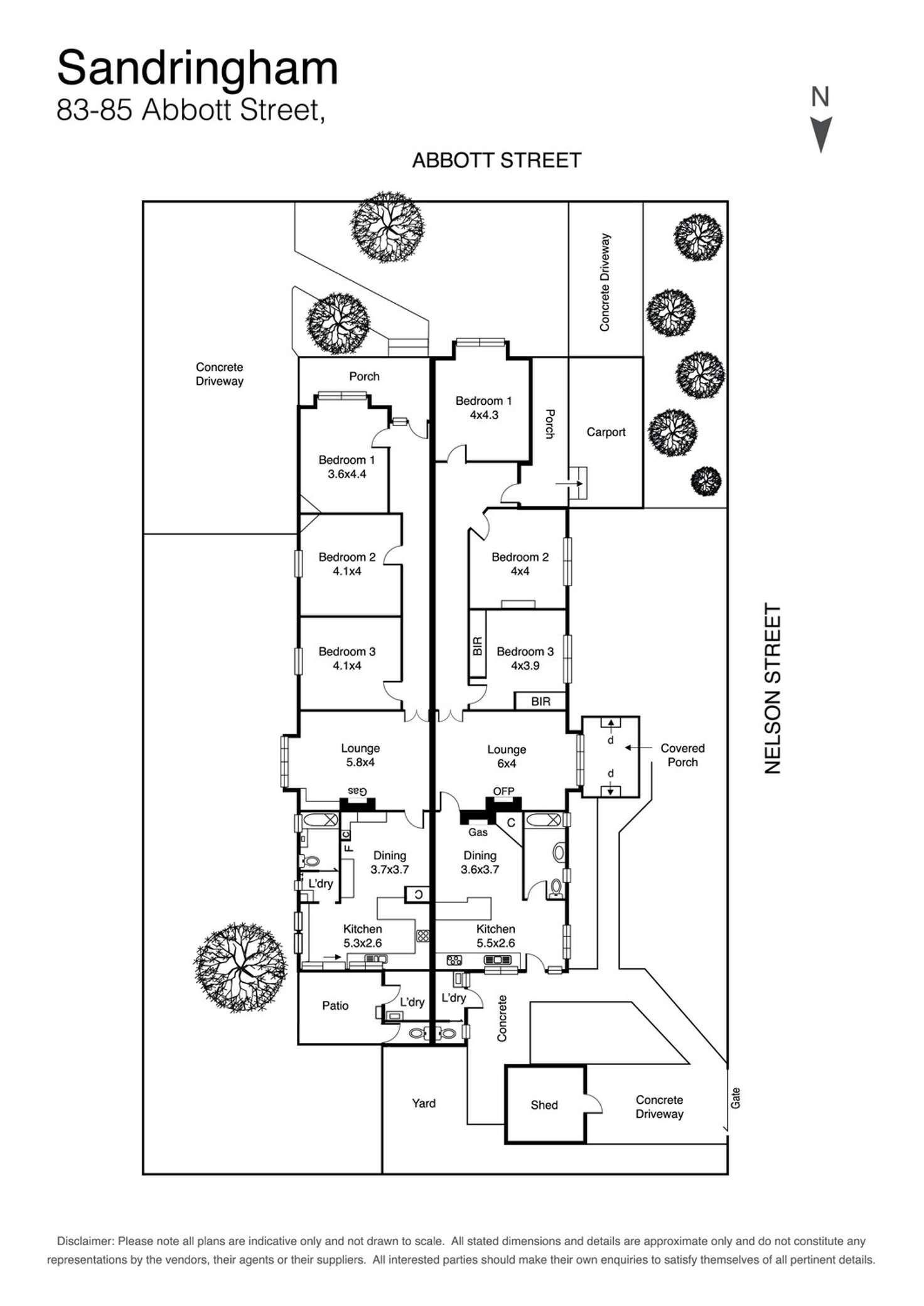 Floorplan of Homely house listing, 83-85 Abbott Street, Sandringham VIC 3191