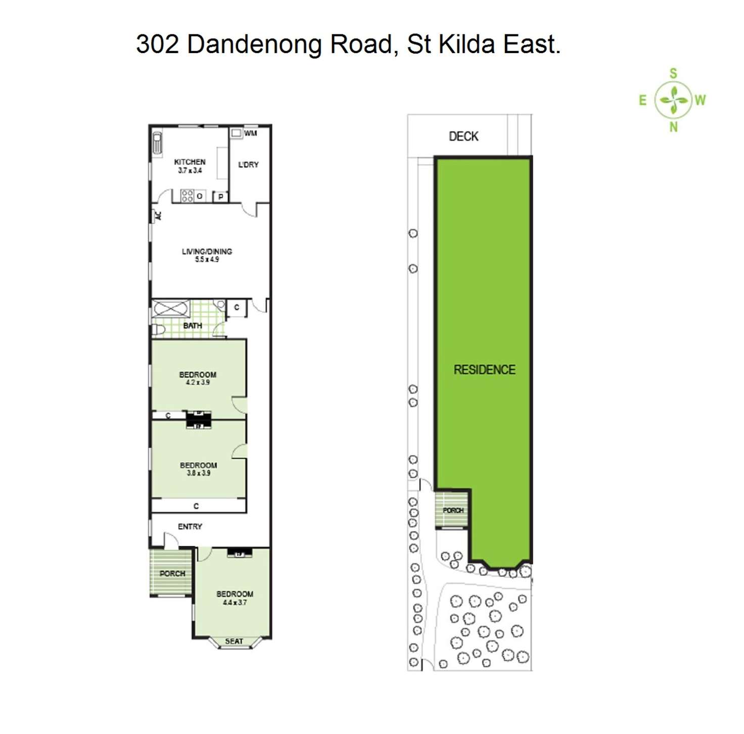 Floorplan of Homely house listing, 302 Dandenong Road, St Kilda East VIC 3183