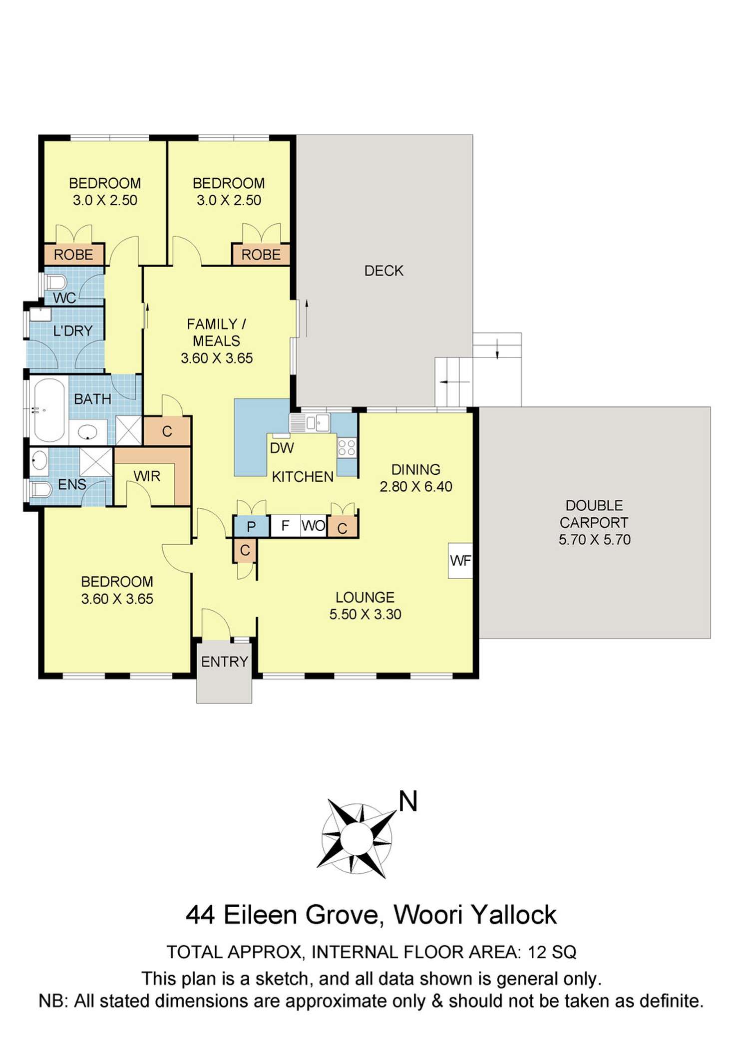 Floorplan of Homely house listing, 44 Eileen Grove, Woori Yallock VIC 3139