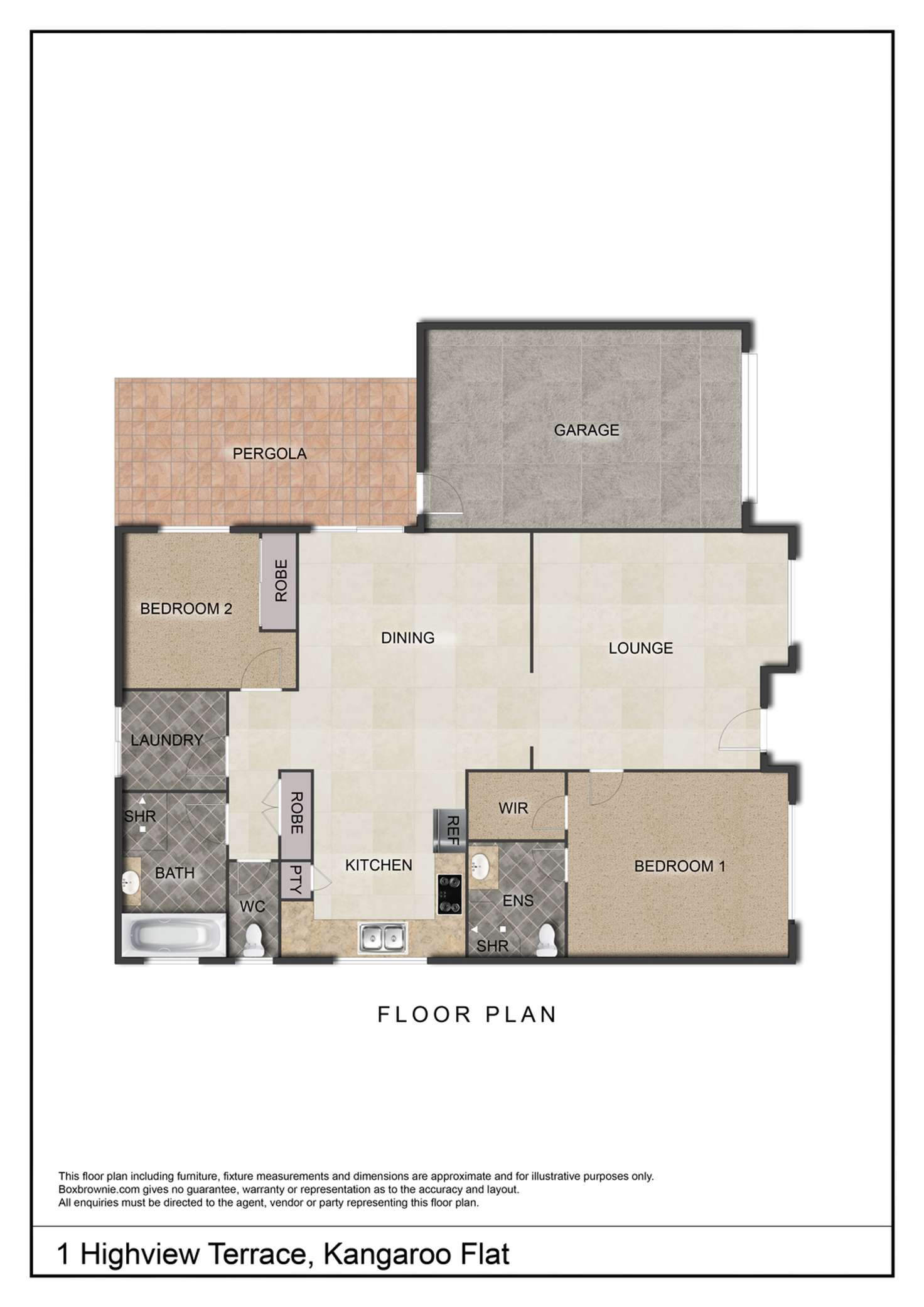 Floorplan of Homely house listing, 1 Highview Terrace, Kangaroo Flat VIC 3555