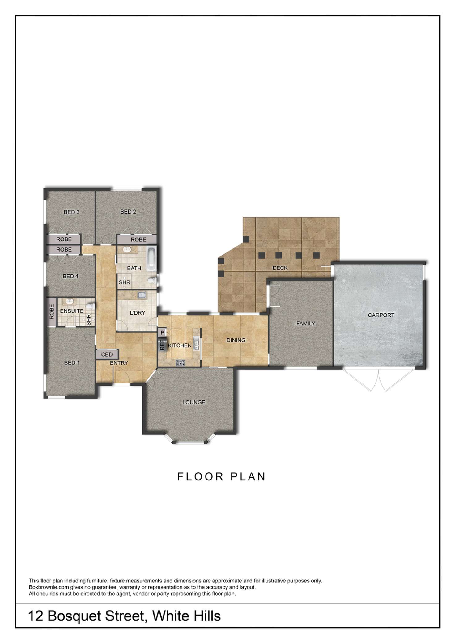 Floorplan of Homely house listing, 12 Bosquet Street, White Hills VIC 3550