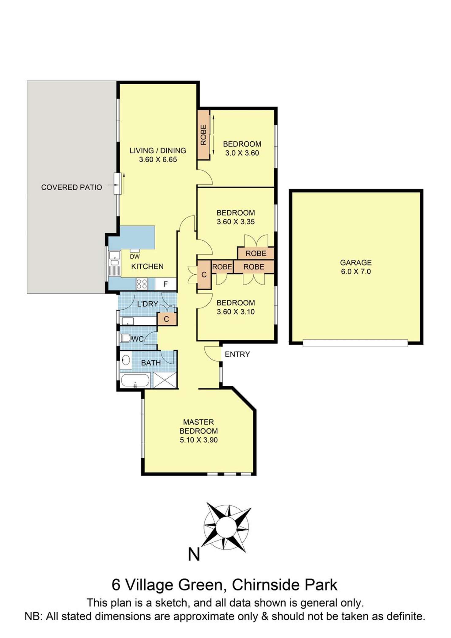 Floorplan of Homely house listing, 6 Village Green, Chirnside Park VIC 3116