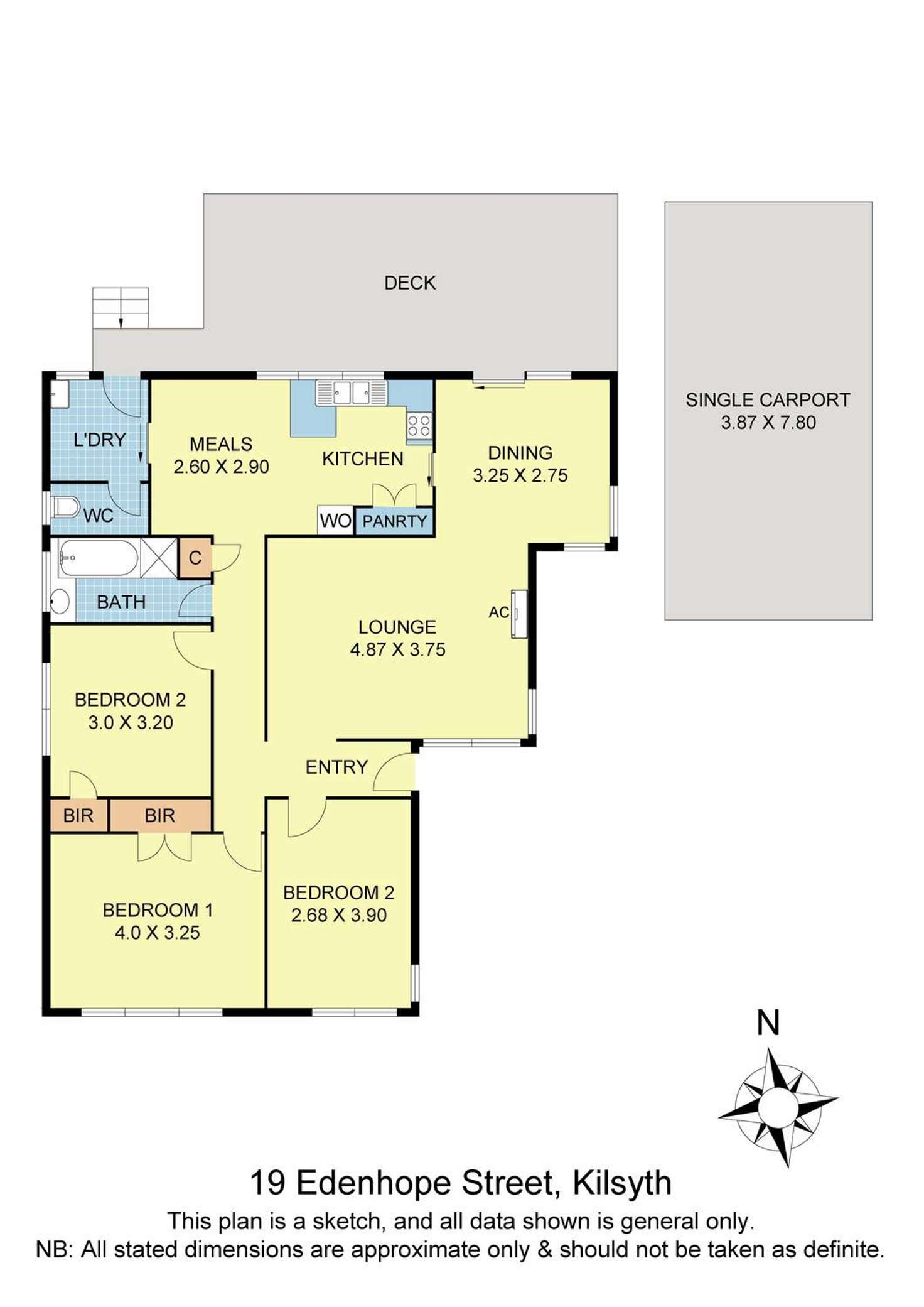 Floorplan of Homely house listing, 19 Edenhope Street, Kilsyth VIC 3137