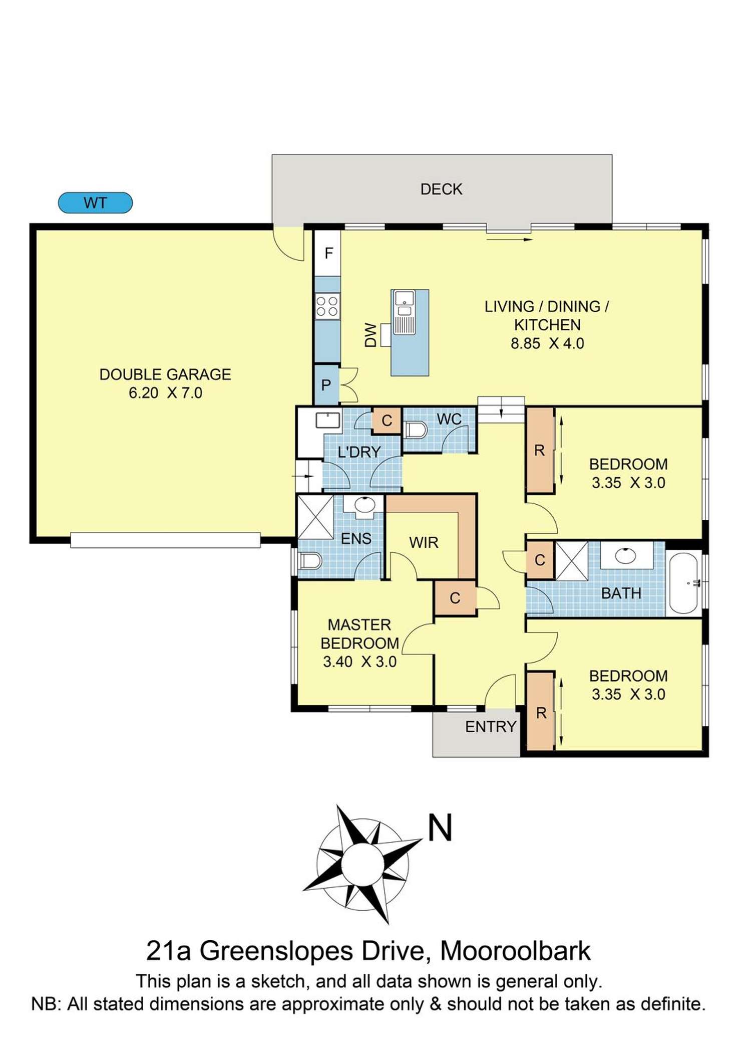 Floorplan of Homely unit listing, 21a Greenslopes Drive, Mooroolbark VIC 3138