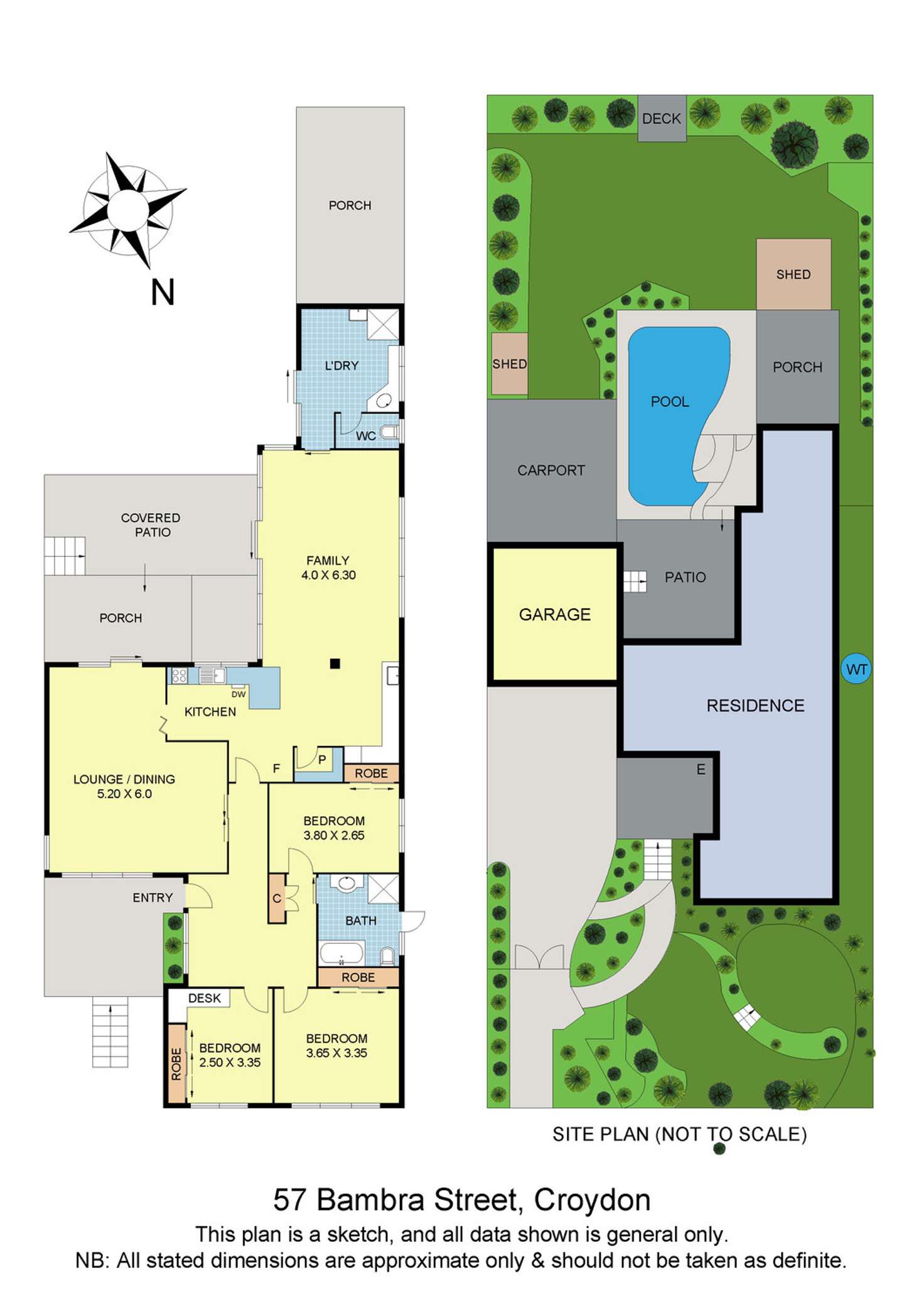 Floorplan of Homely house listing, 57 Bambra Street, Croydon VIC 3136