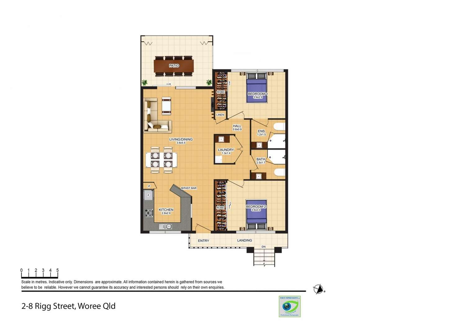 Floorplan of Homely apartment listing, 202/2-8 Rigg Street, Woree QLD 4868