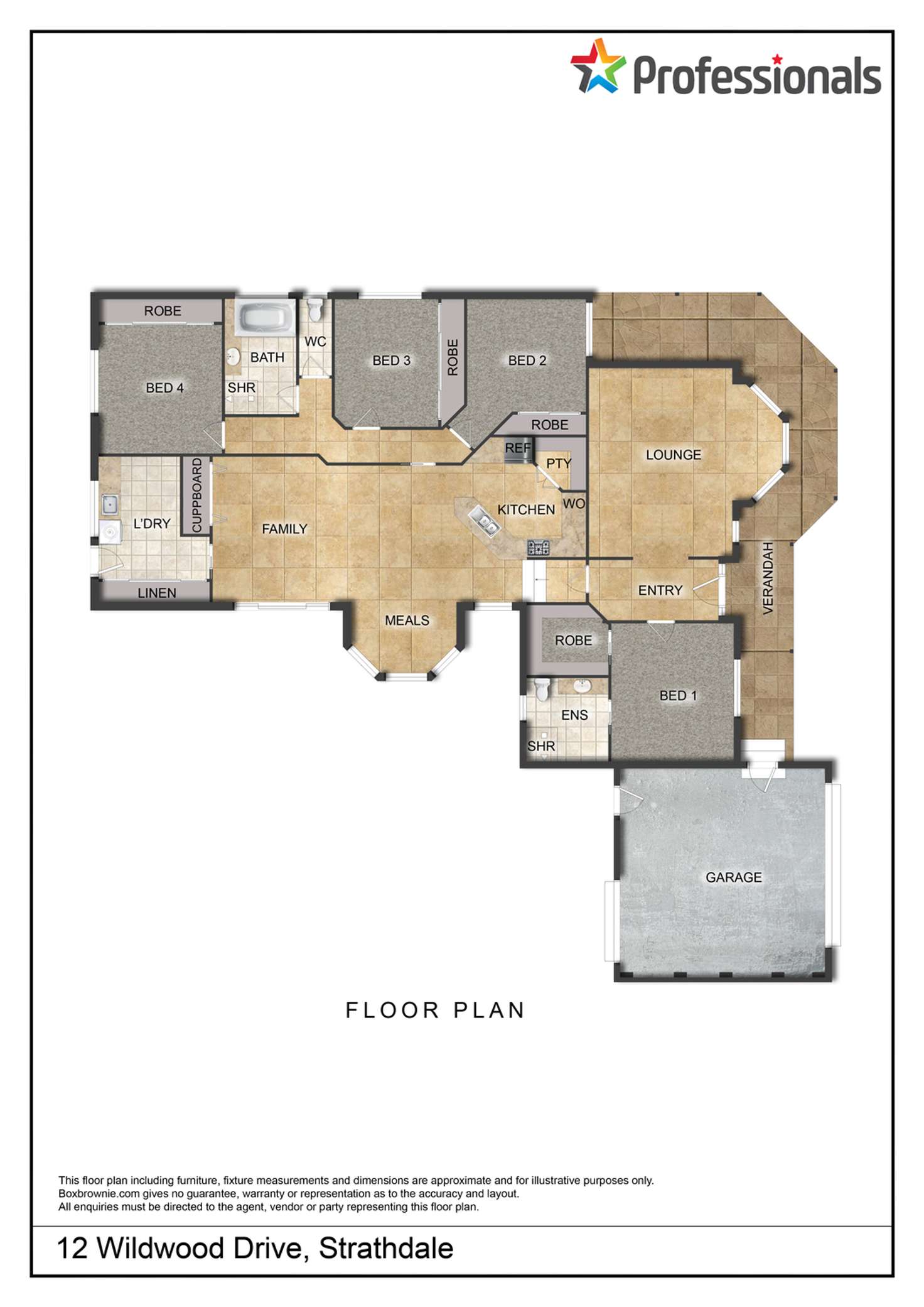Floorplan of Homely house listing, 12 Wildwood Drive, Strathdale VIC 3550