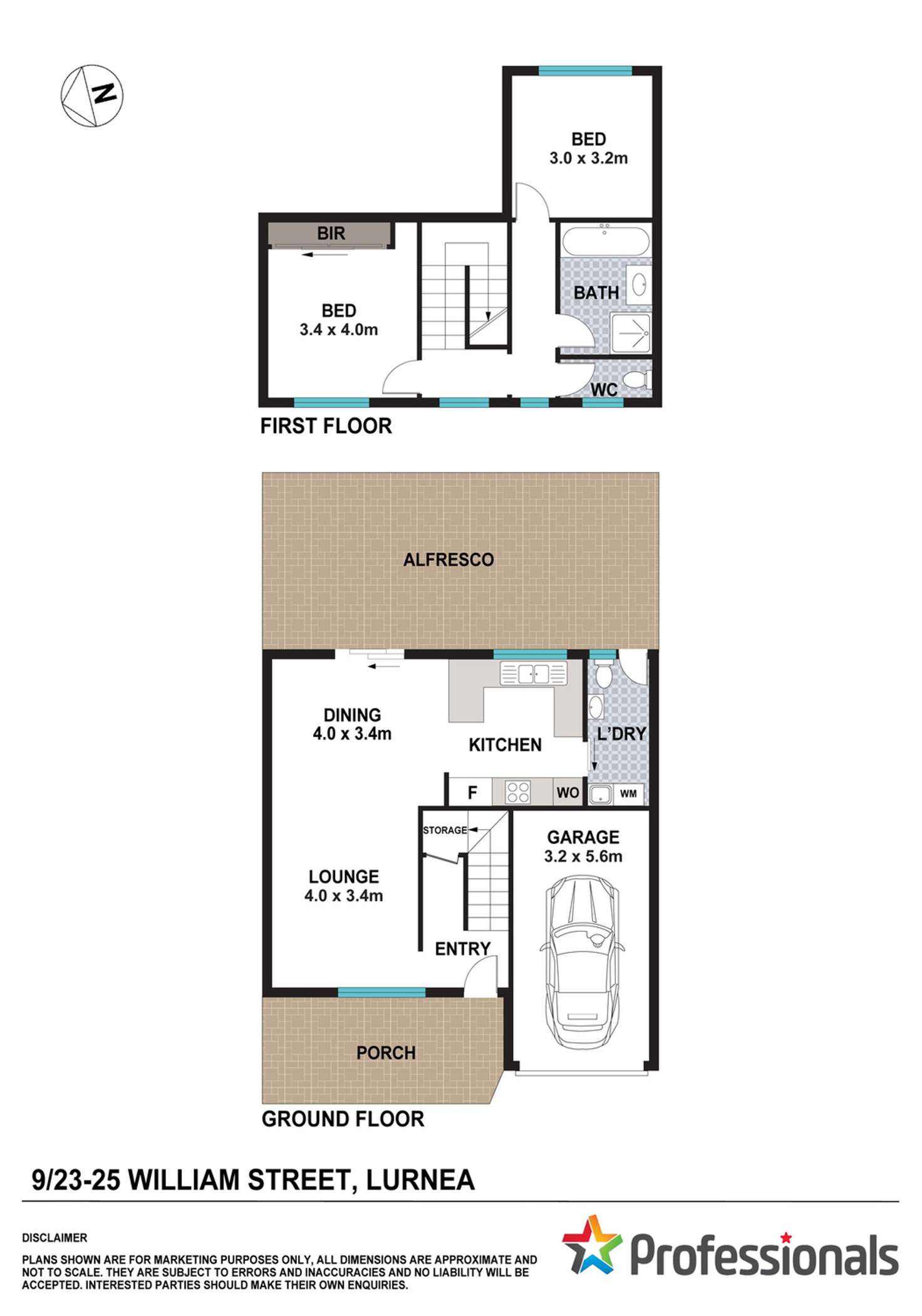 Floorplan of Homely townhouse listing, 9/23-25 William Street, Lurnea NSW 2170