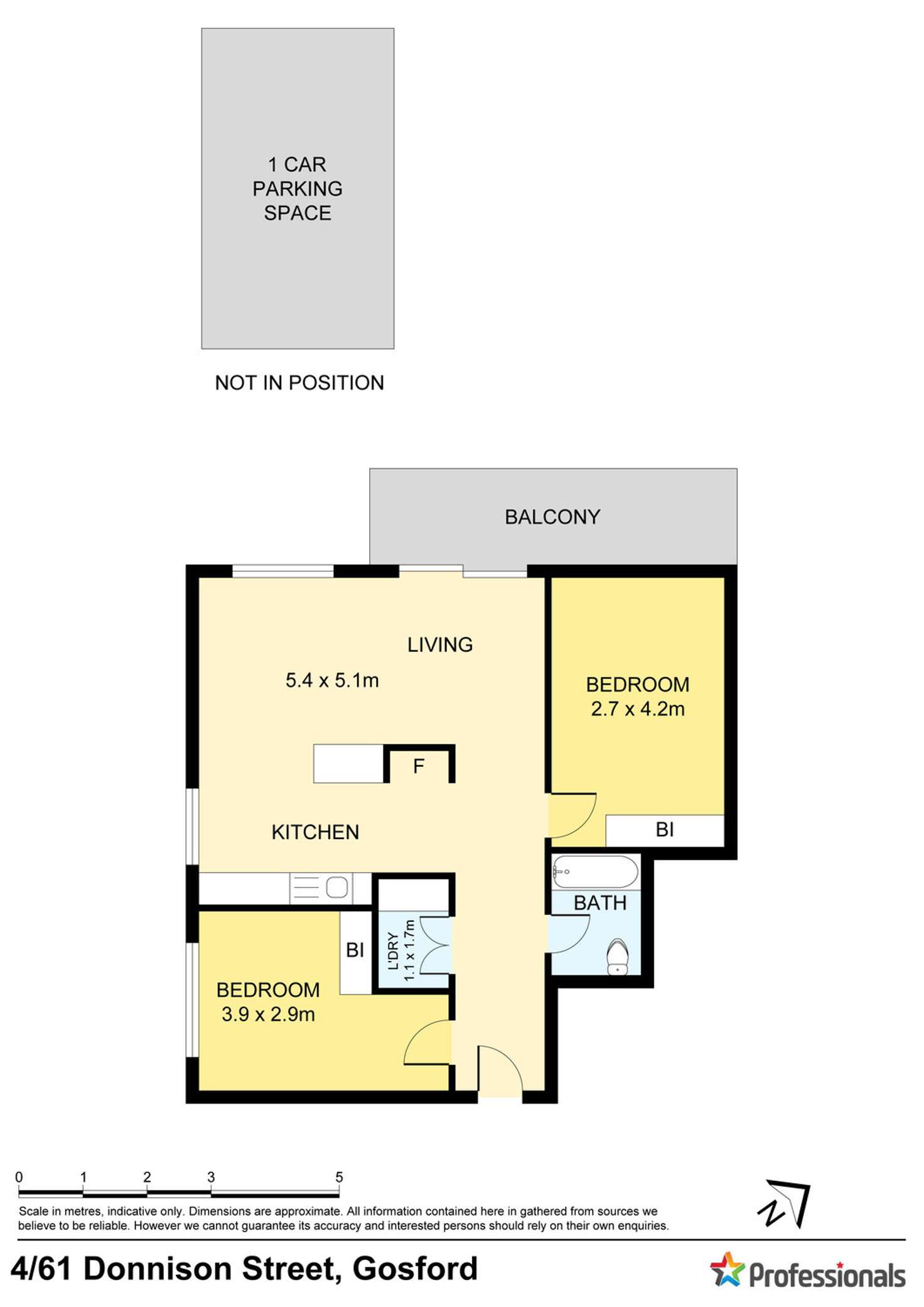 Floorplan of Homely apartment listing, 4/61 Donnison Street, Gosford NSW 2250