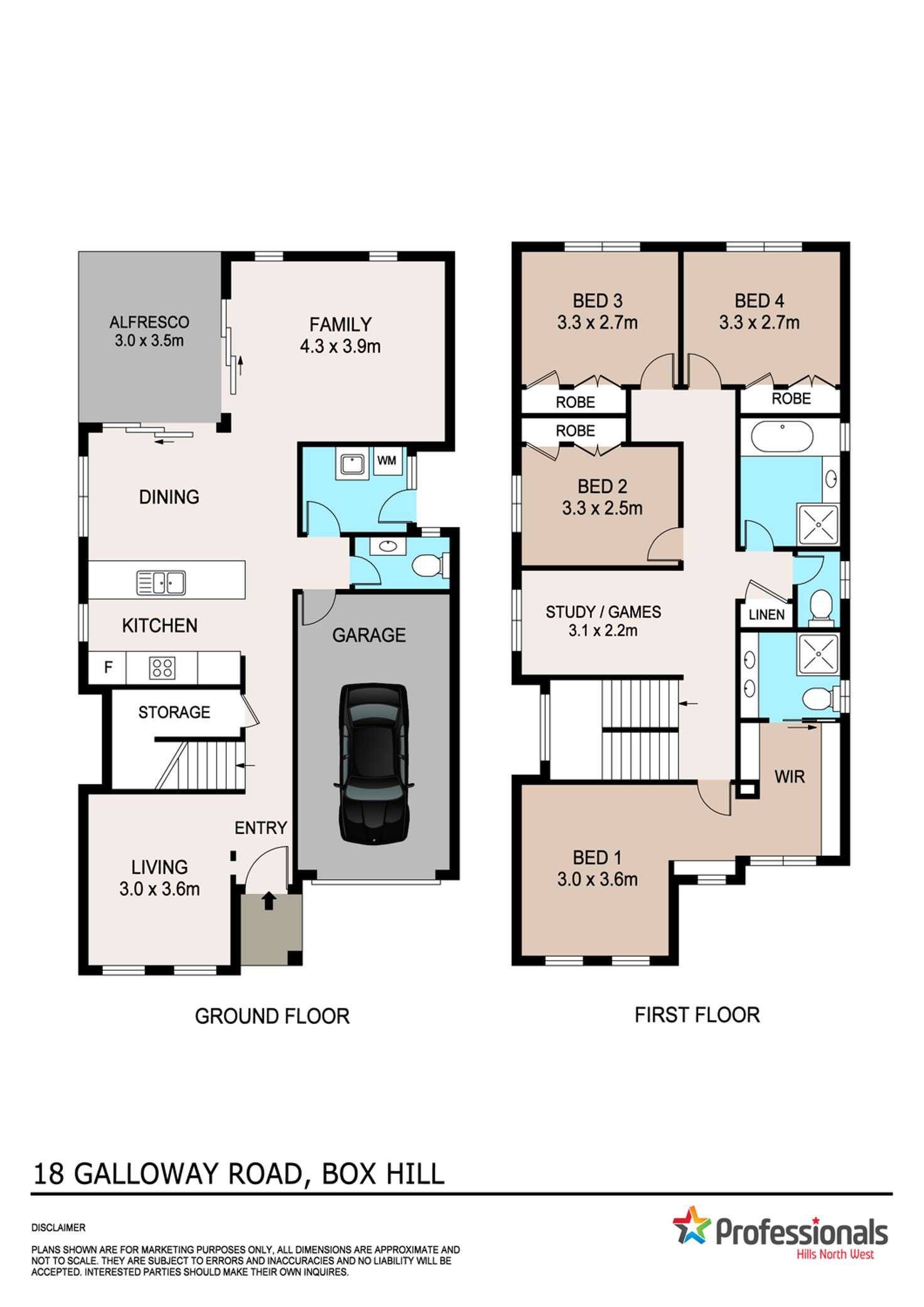 Floorplan of Homely house listing, 18 Galloway Road, Box Hill NSW 2765