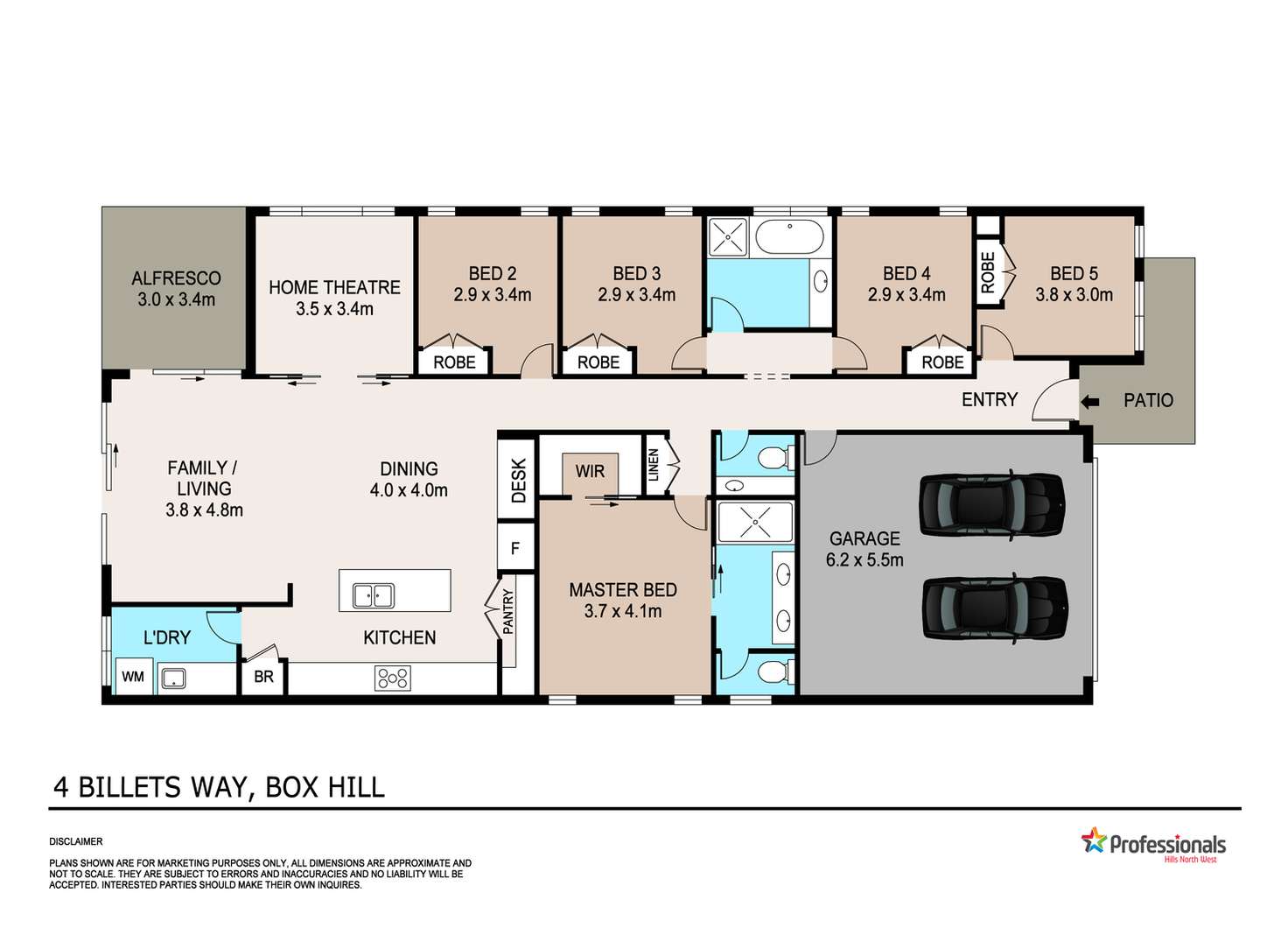 Floorplan of Homely house listing, 4 Billets Way, Box Hill NSW 2765