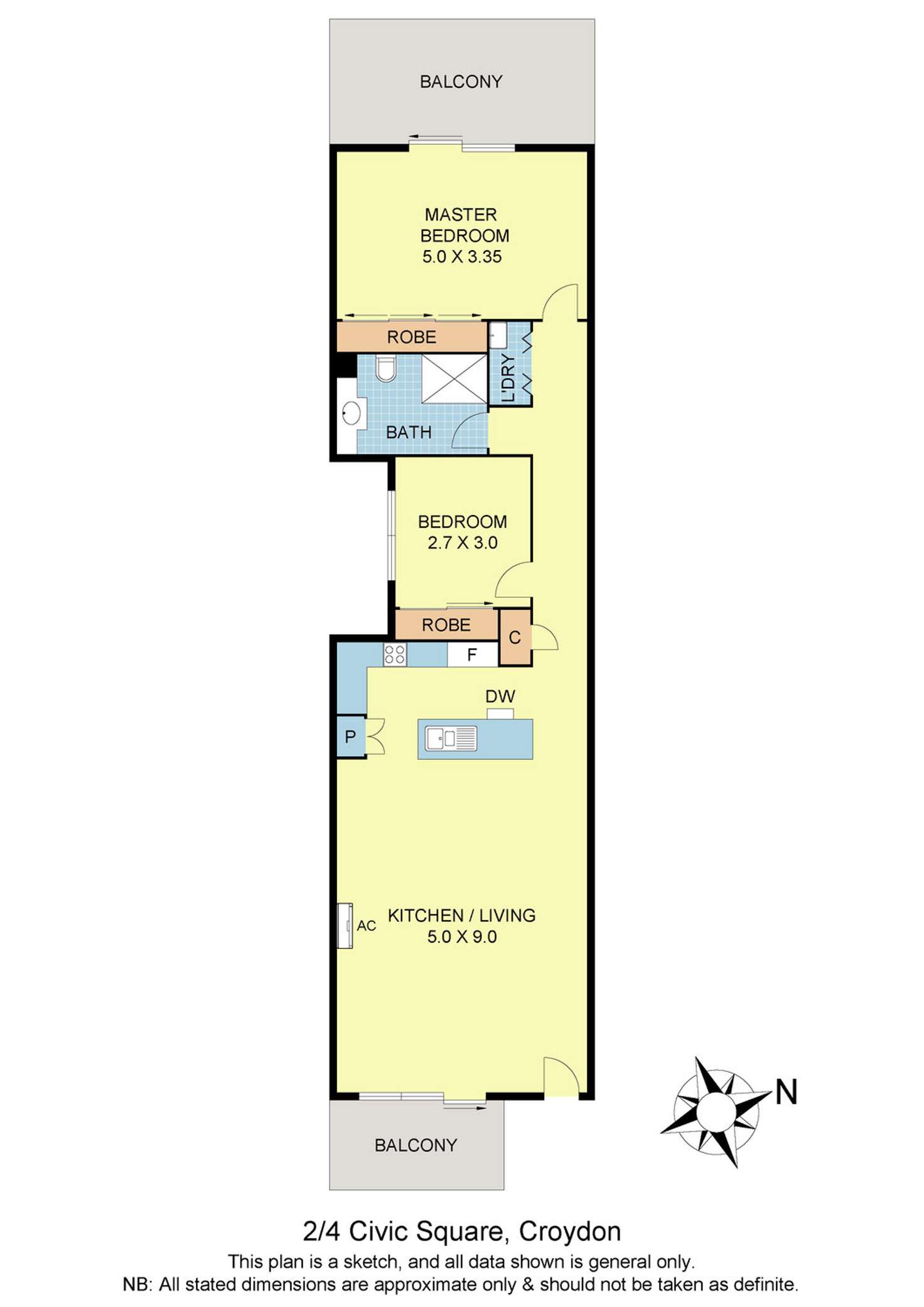 Floorplan of Homely apartment listing, 2/4 Civic Square, Croydon VIC 3136