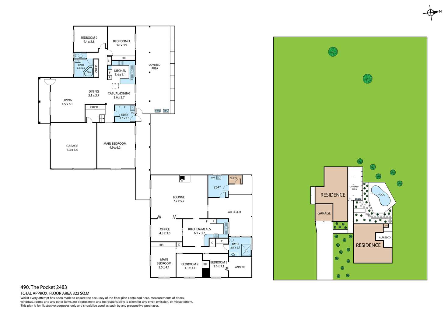 Floorplan of Homely lifestyle listing, 490 The Pocket Road, The Pocket NSW 2483