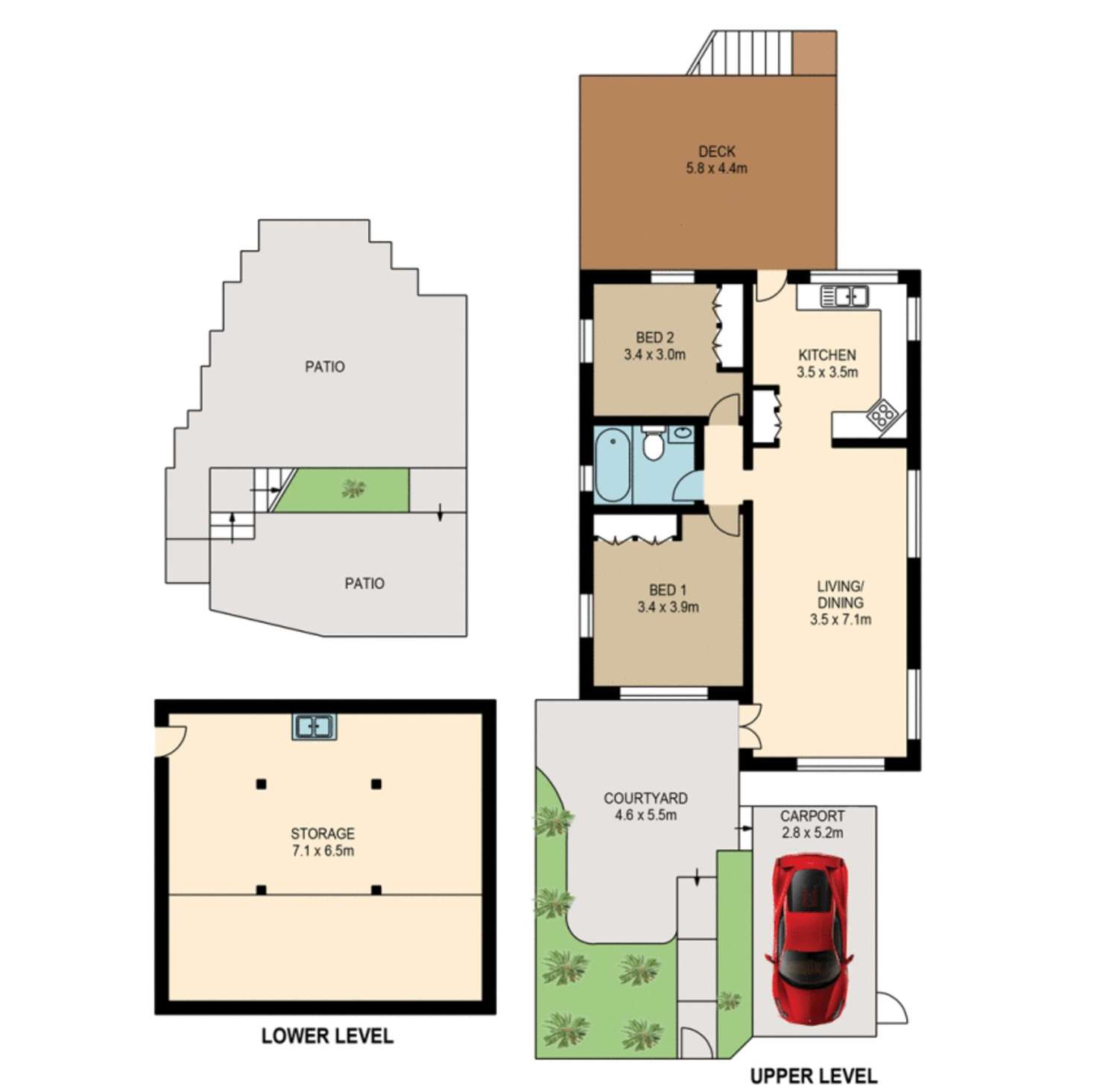 Floorplan of Homely house listing, 34 Armstrong Terrace, Paddington QLD 4064