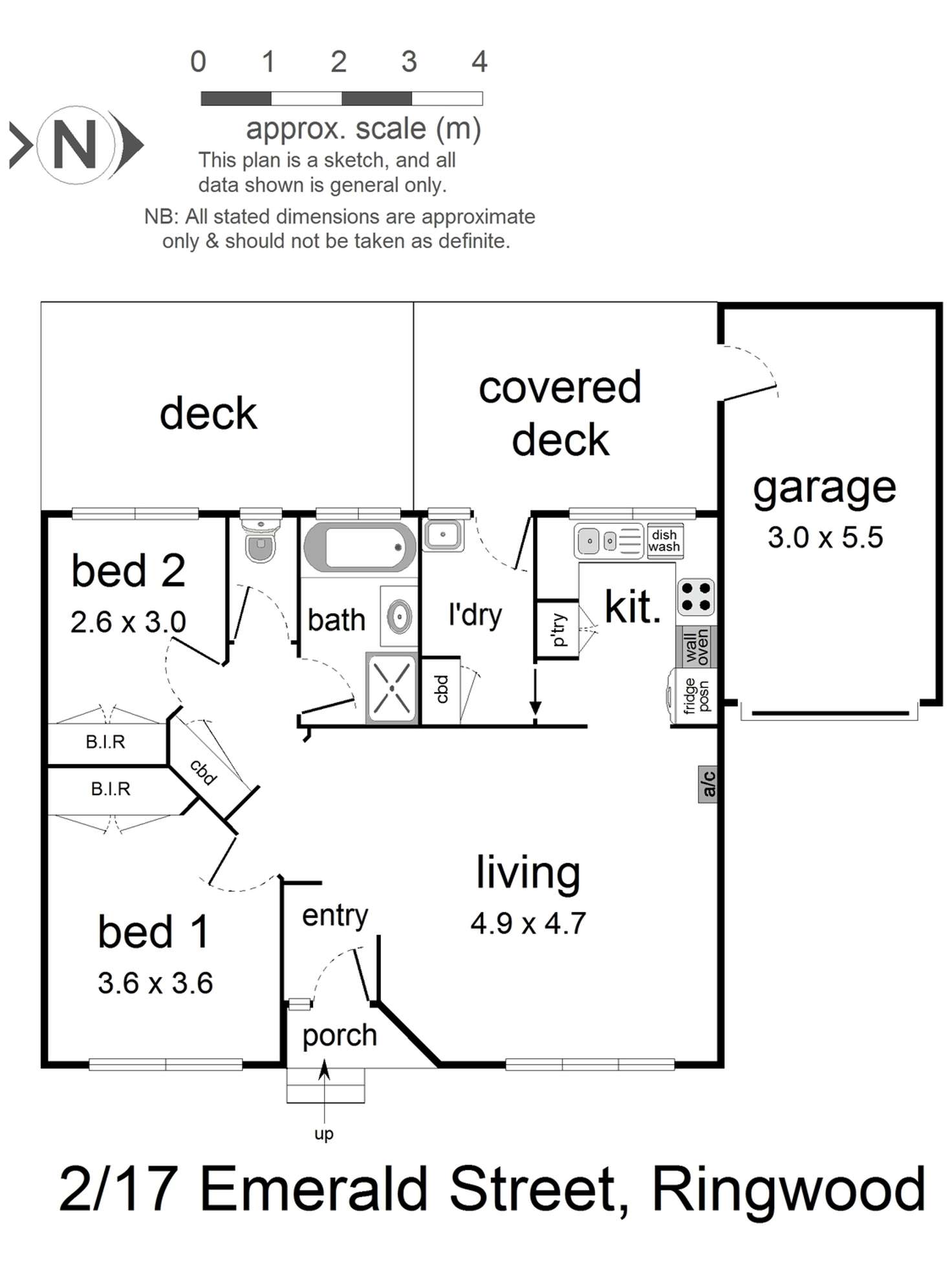 Floorplan of Homely unit listing, 2/17 Emerald Street, Ringwood VIC 3134
