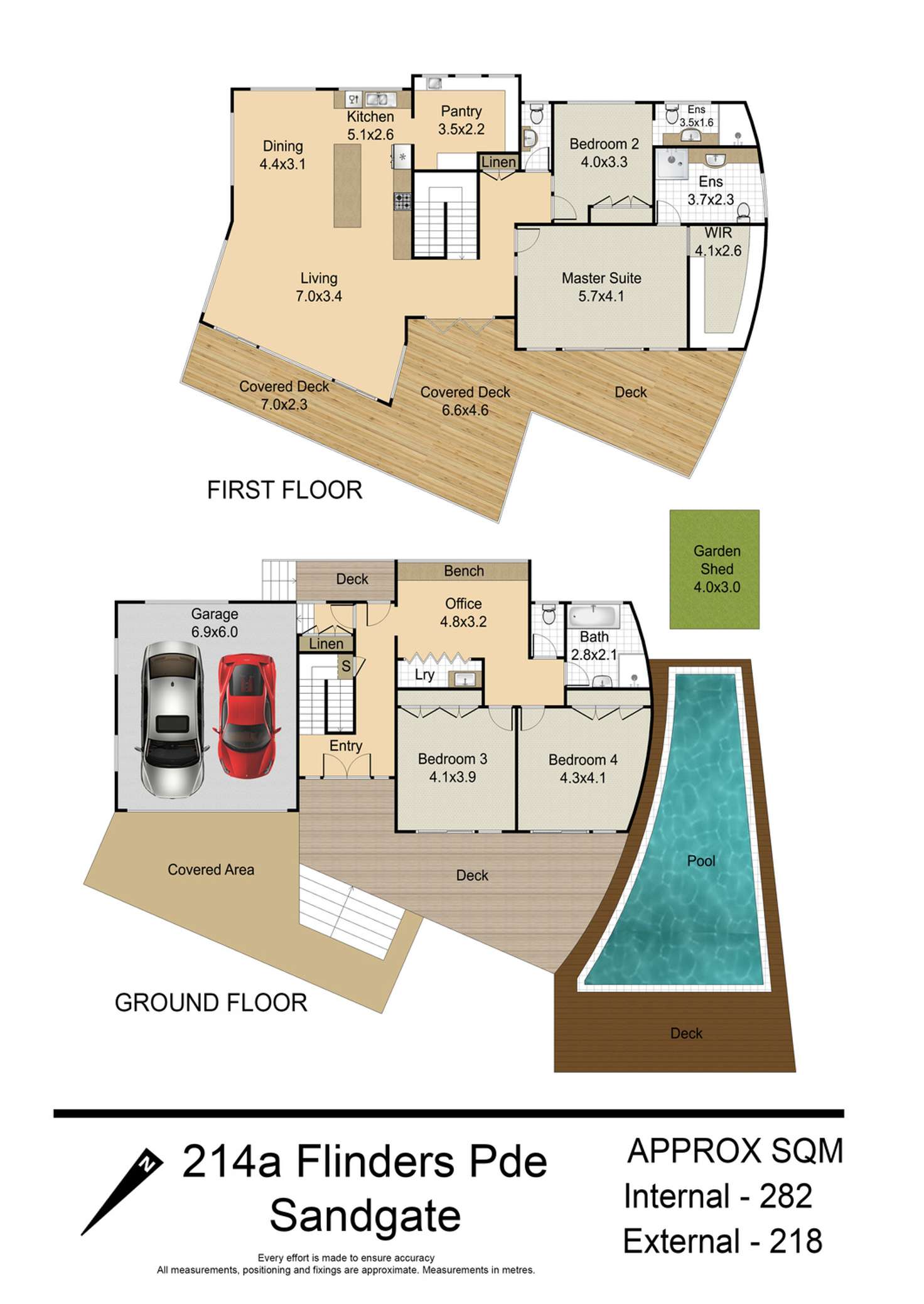 Floorplan of Homely house listing, 214a Flinders Parade, Sandgate QLD 4017