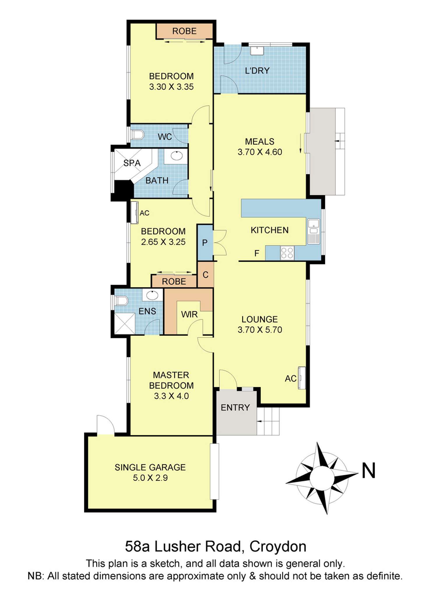 Floorplan of Homely house listing, 58A Lusher Road, Croydon VIC 3136