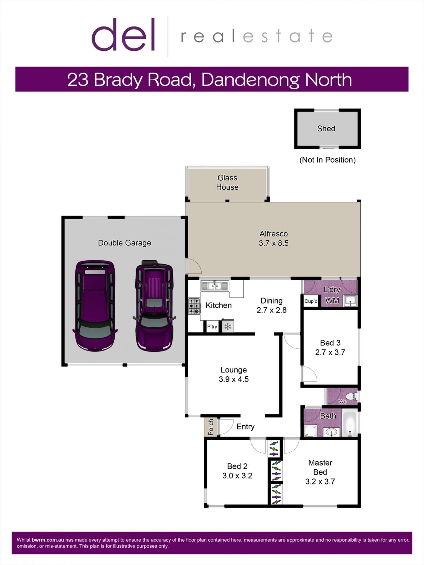 Floorplan of Homely house listing, 23 Brady Road, Dandenong North VIC 3175