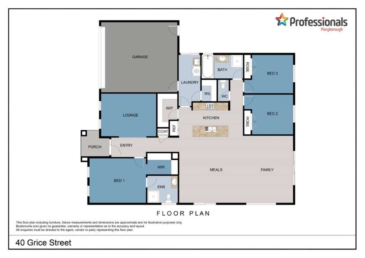 Floorplan of Homely house listing, 40 Grice Street, Carisbrook VIC 3464