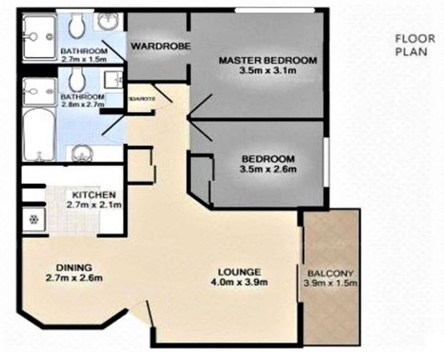 Floorplan of Homely apartment listing, 247/35 Palm Avenue, Surfers Paradise QLD 4217