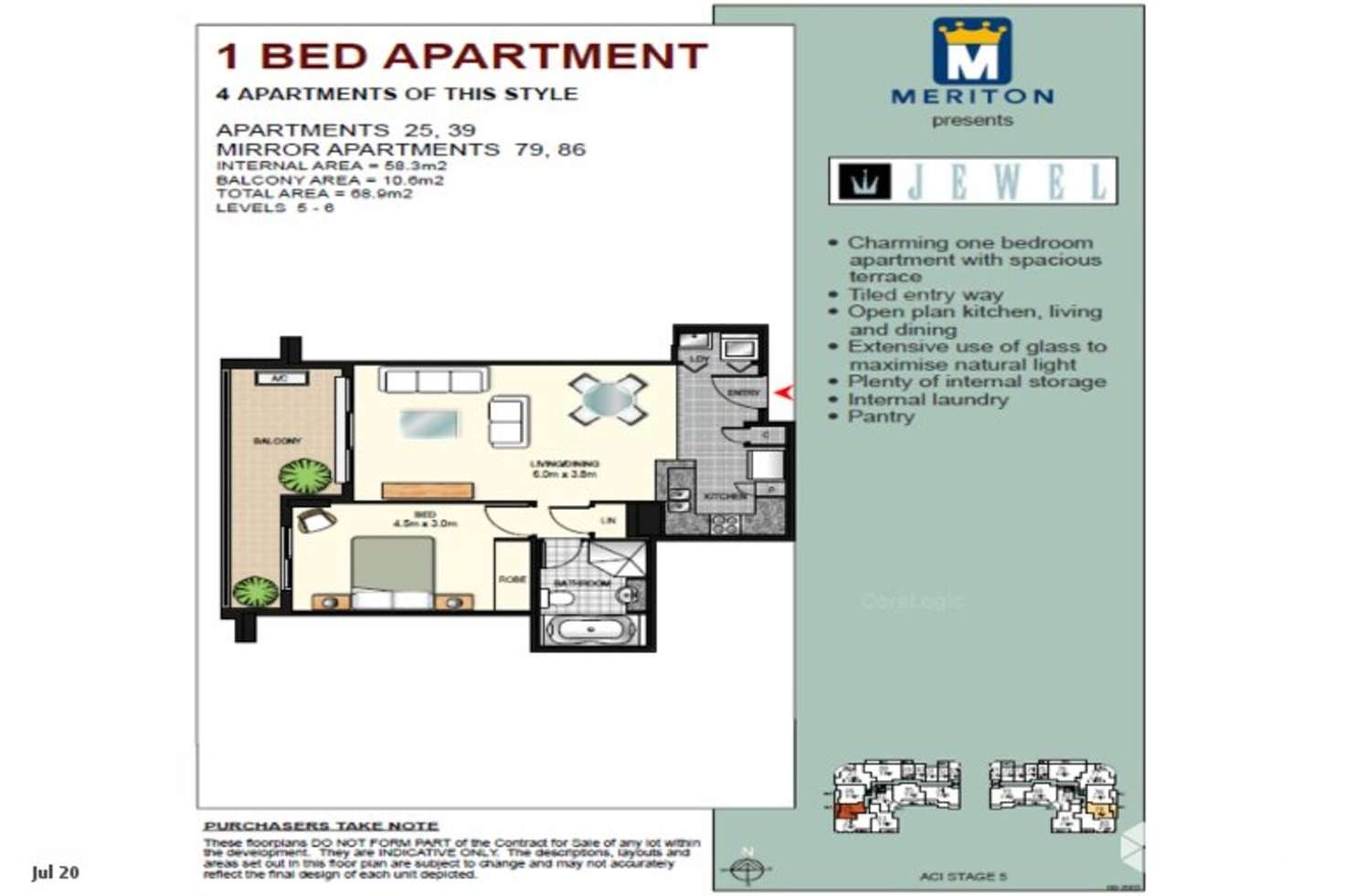 Floorplan of Homely apartment listing, 86/7 Broome Street, Waterloo NSW 2017