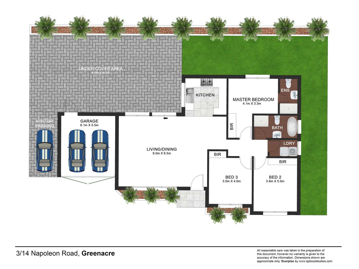 Floorplan of Homely villa listing, 3/14 Napoleon Road, Greenacre NSW 2190