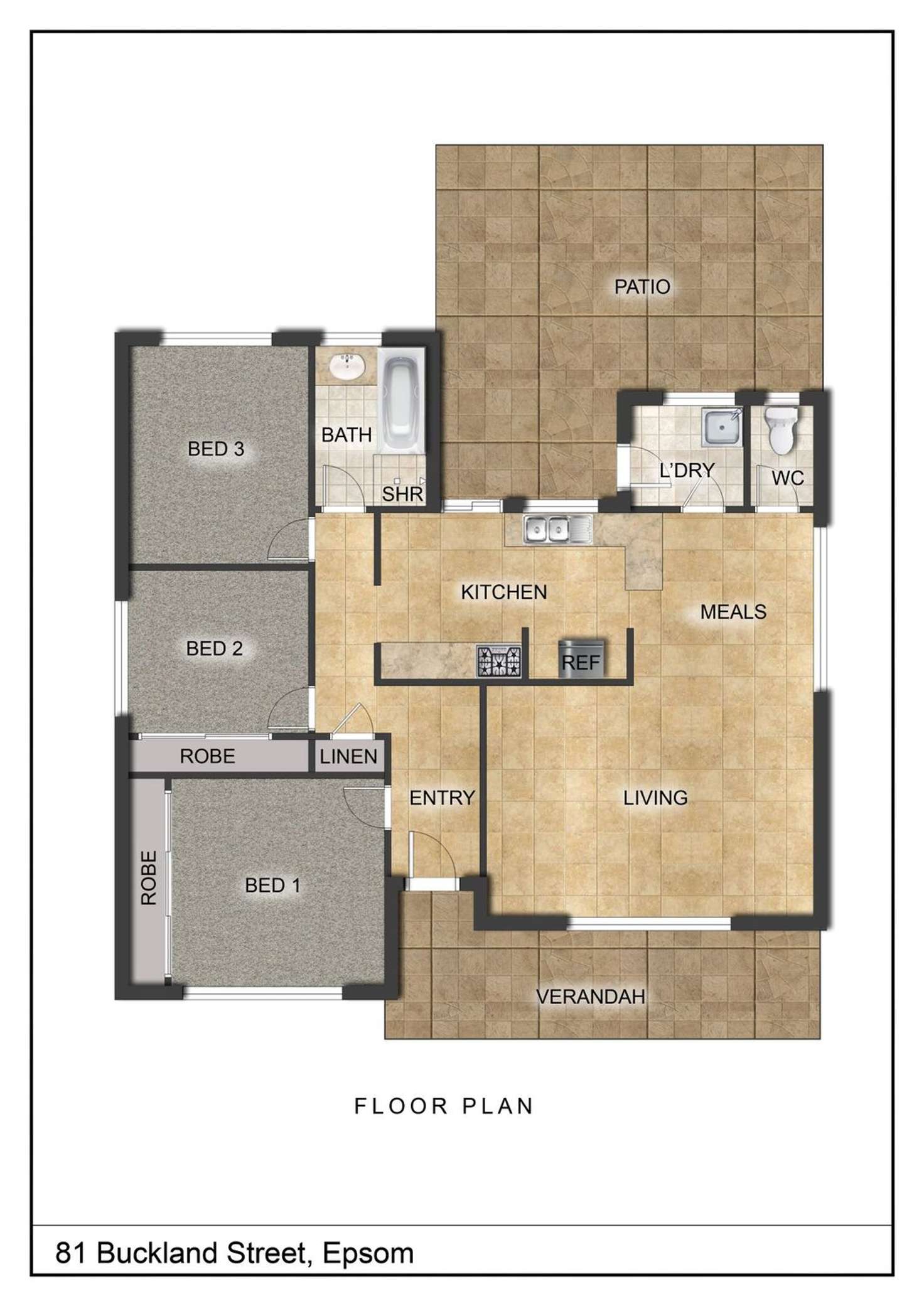 Floorplan of Homely house listing, 81 Buckland Street, Epsom VIC 3551