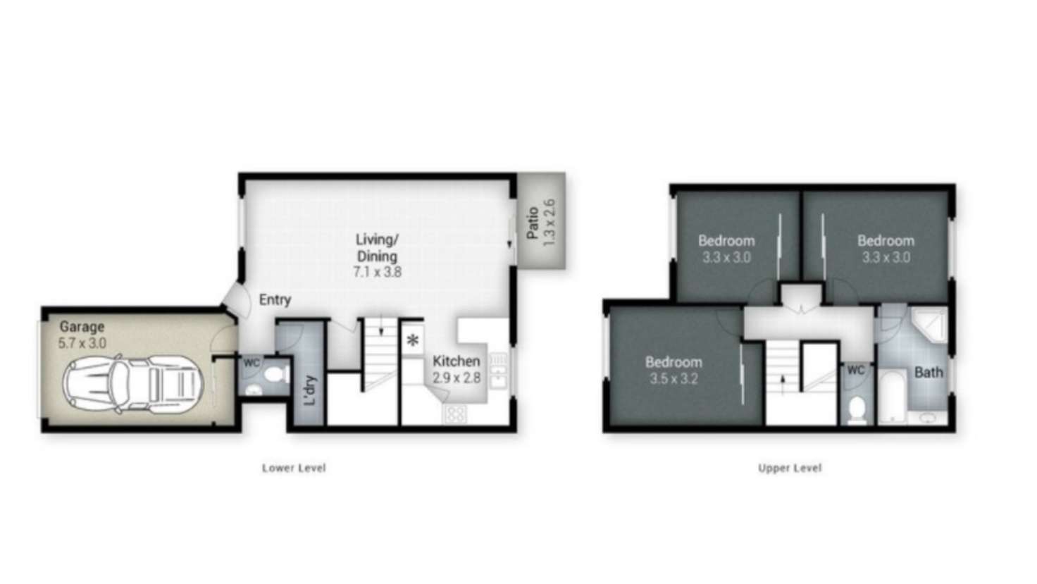 Floorplan of Homely townhouse listing, 52/28-30 Ancona Street, Carrara QLD 4211