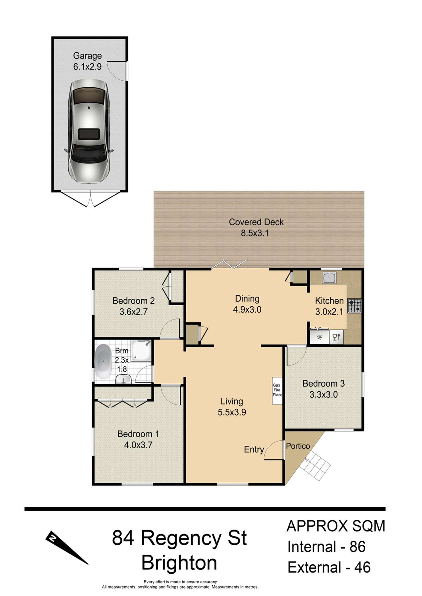 Floorplan of Homely house listing, 84 Regency Street, Brighton QLD 4017