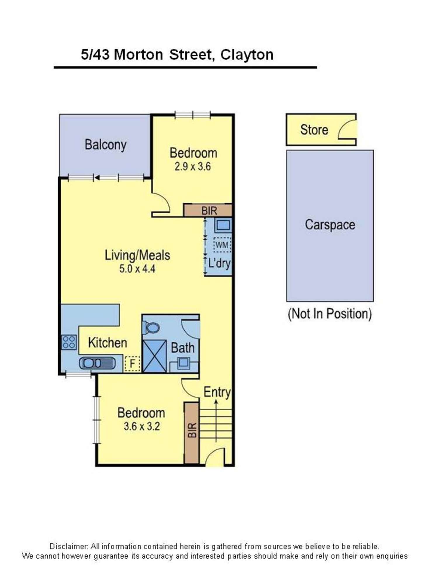 Floorplan of Homely house listing, 5/43 Morton Street, Clayton VIC 3168